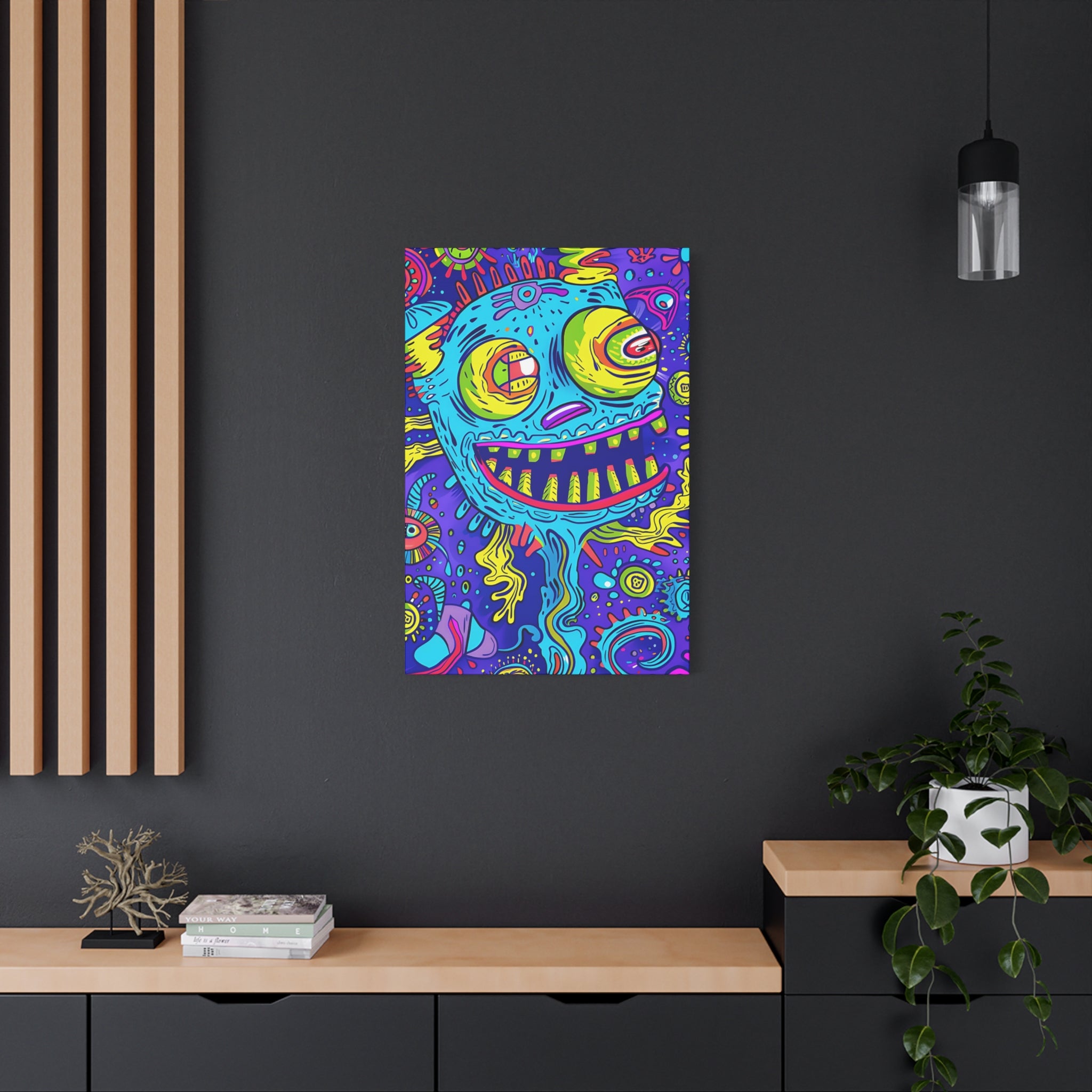 Alien & Macaron Canvas Print