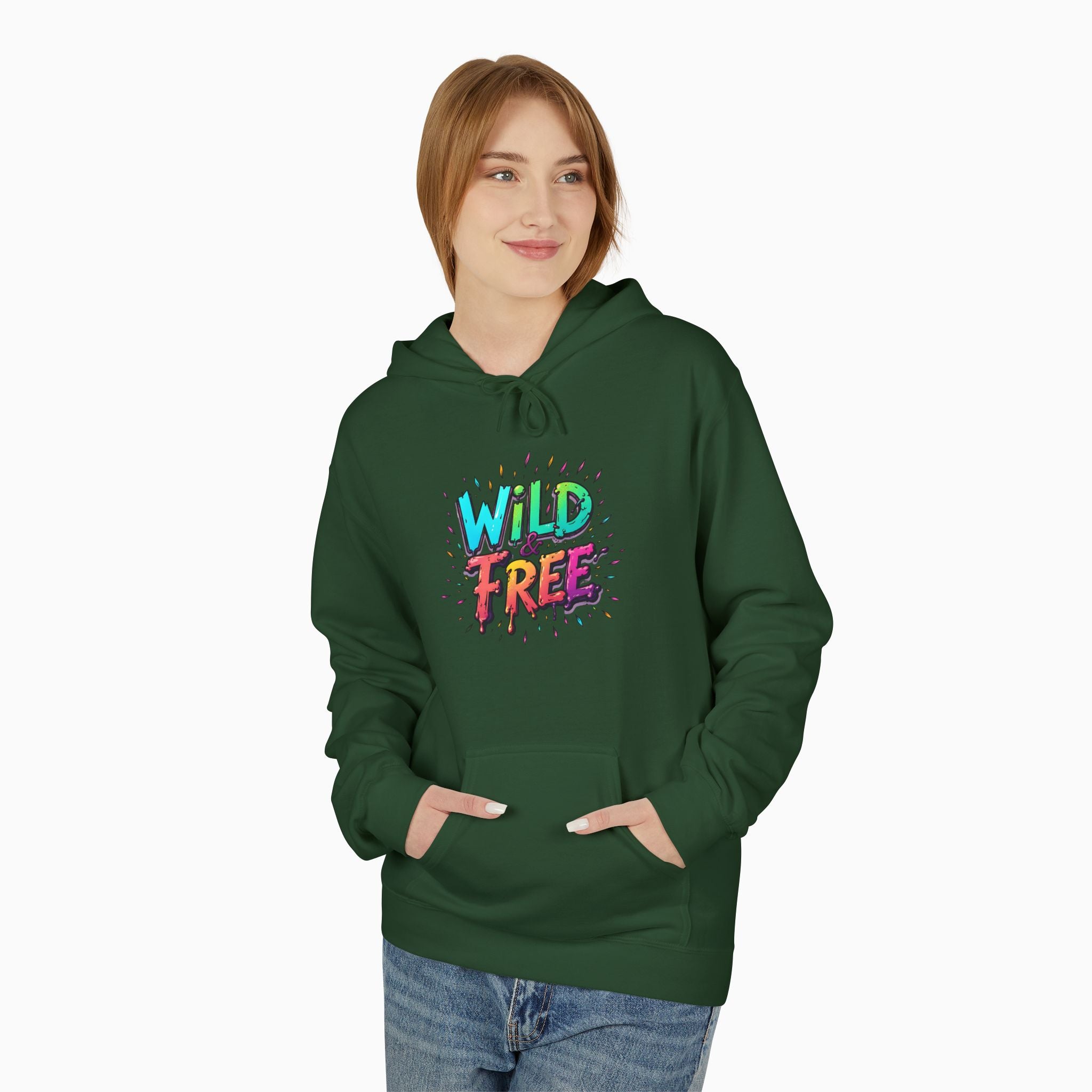 Neon Color Wild Free Unisex Hoodie