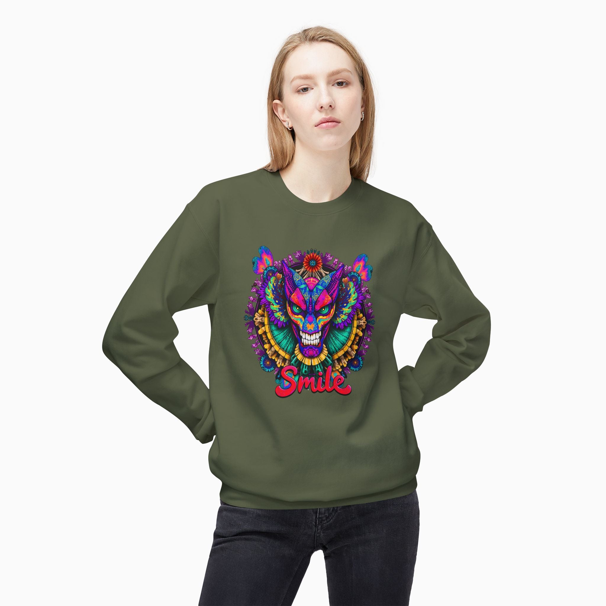 Dragon Smile Pixel Art Unisex Sweatshirt