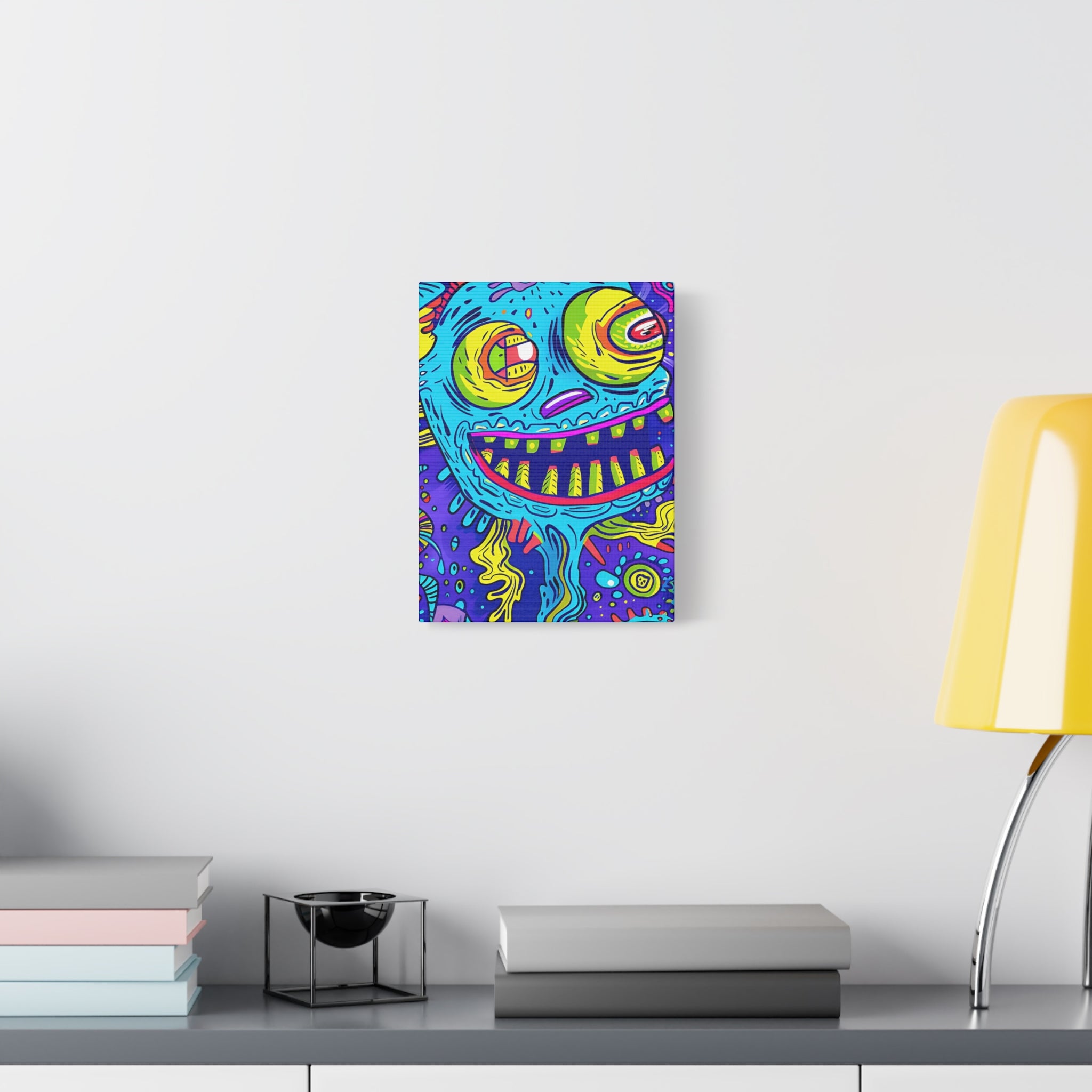 Alien & Macaron Canvas Print