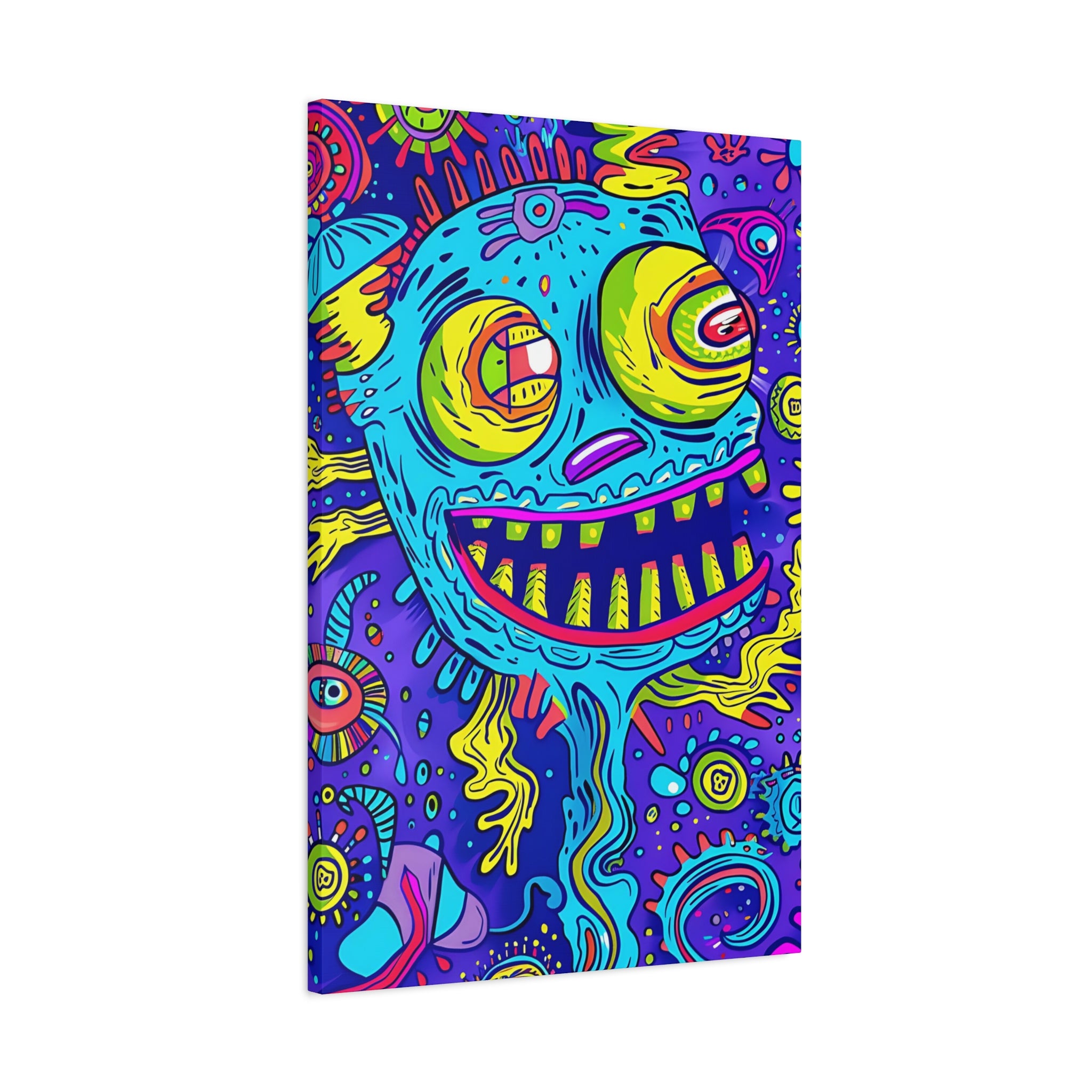 Alien & Macaron Canvas Print