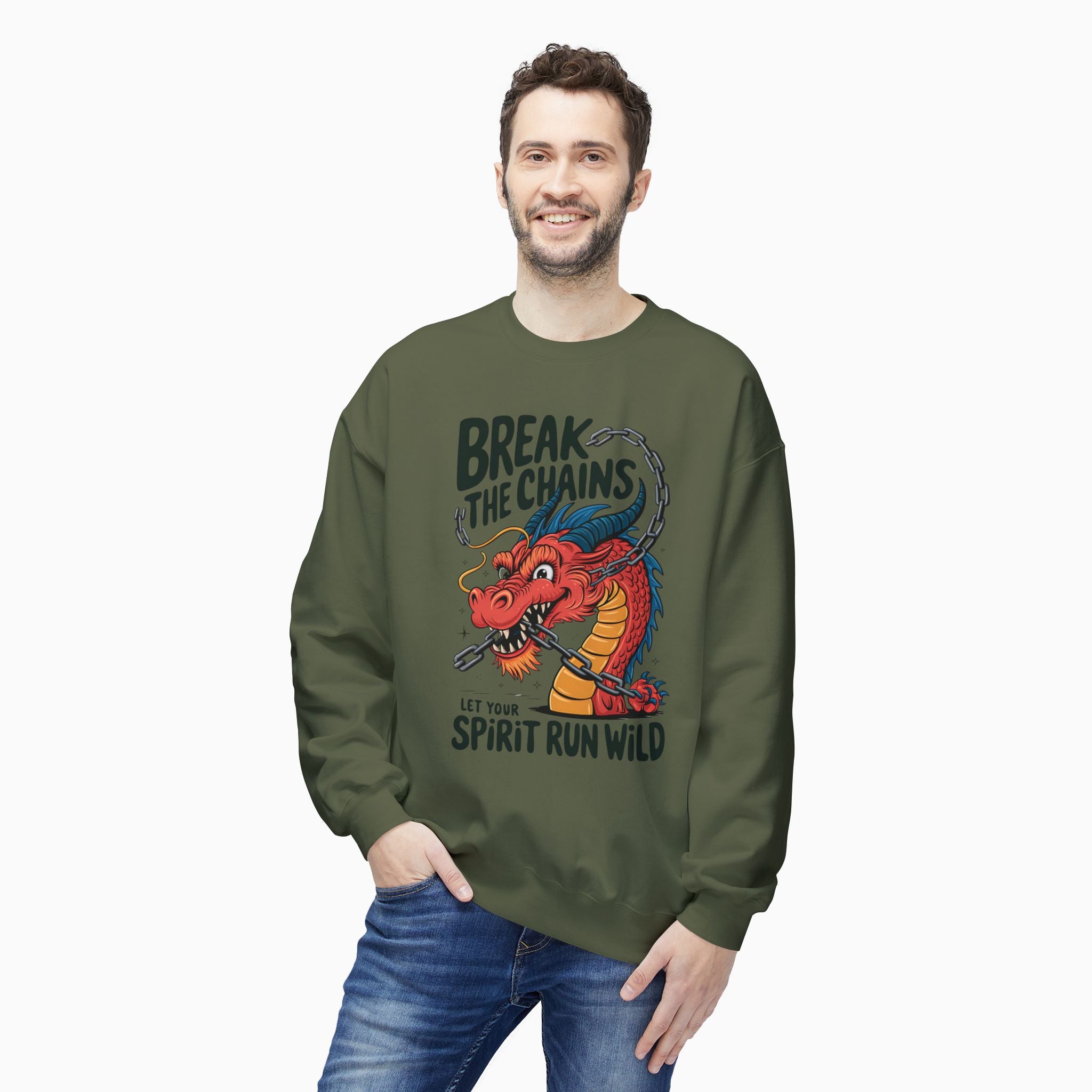 China Dragon Break the Chains Unisex Sweatshirt