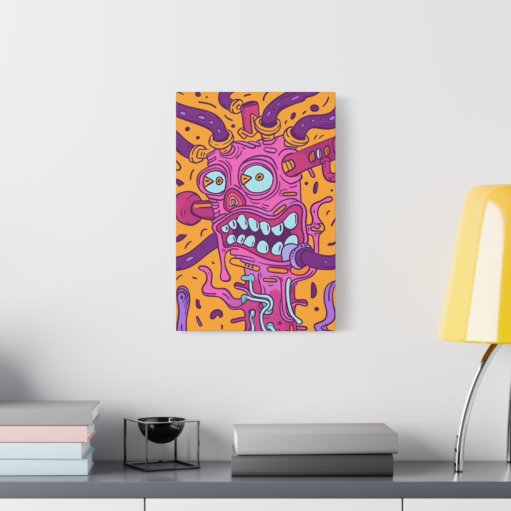 Vibrant Orange Cable Monster Canvas Print