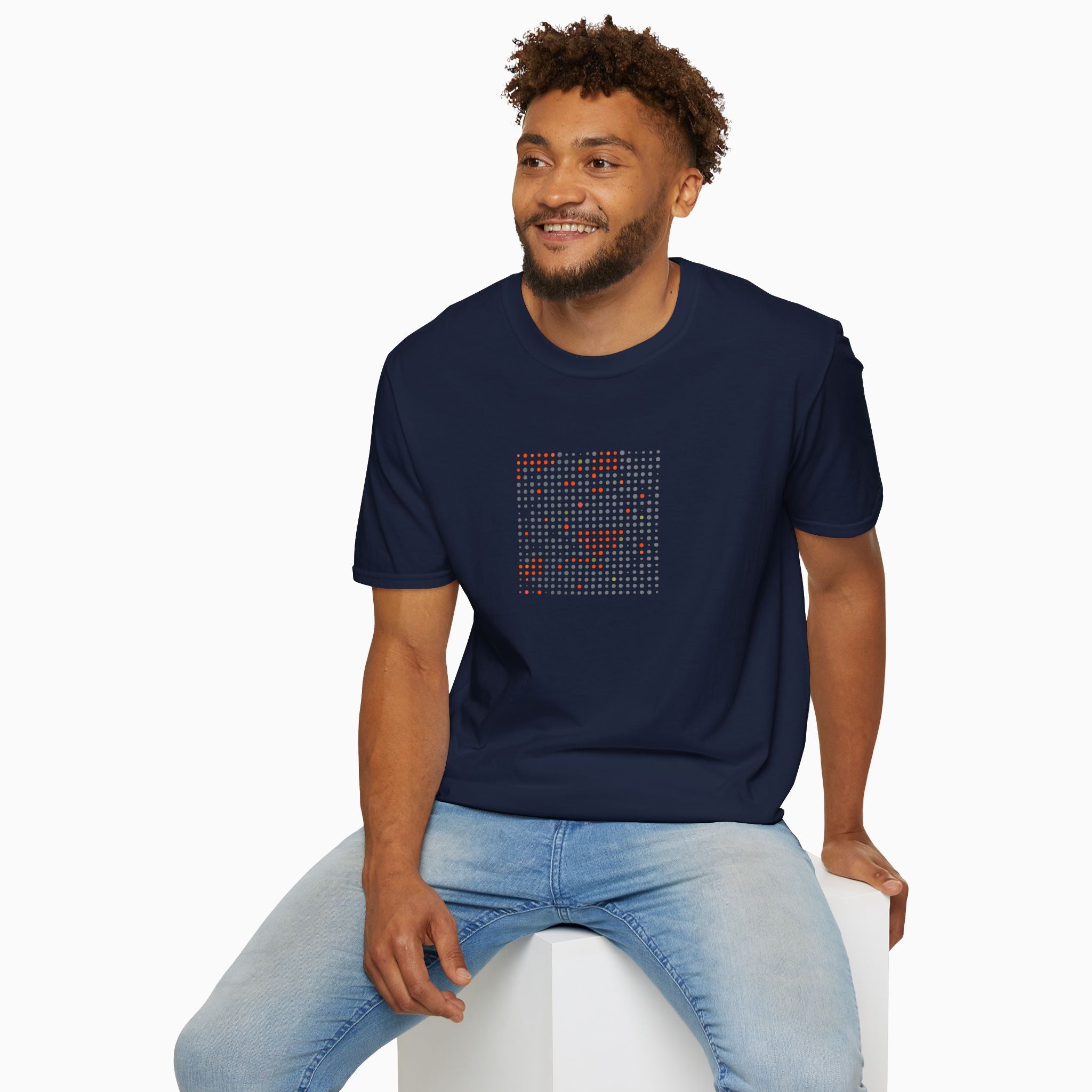 Grey & Red Qr Code Unisex T-Shirt