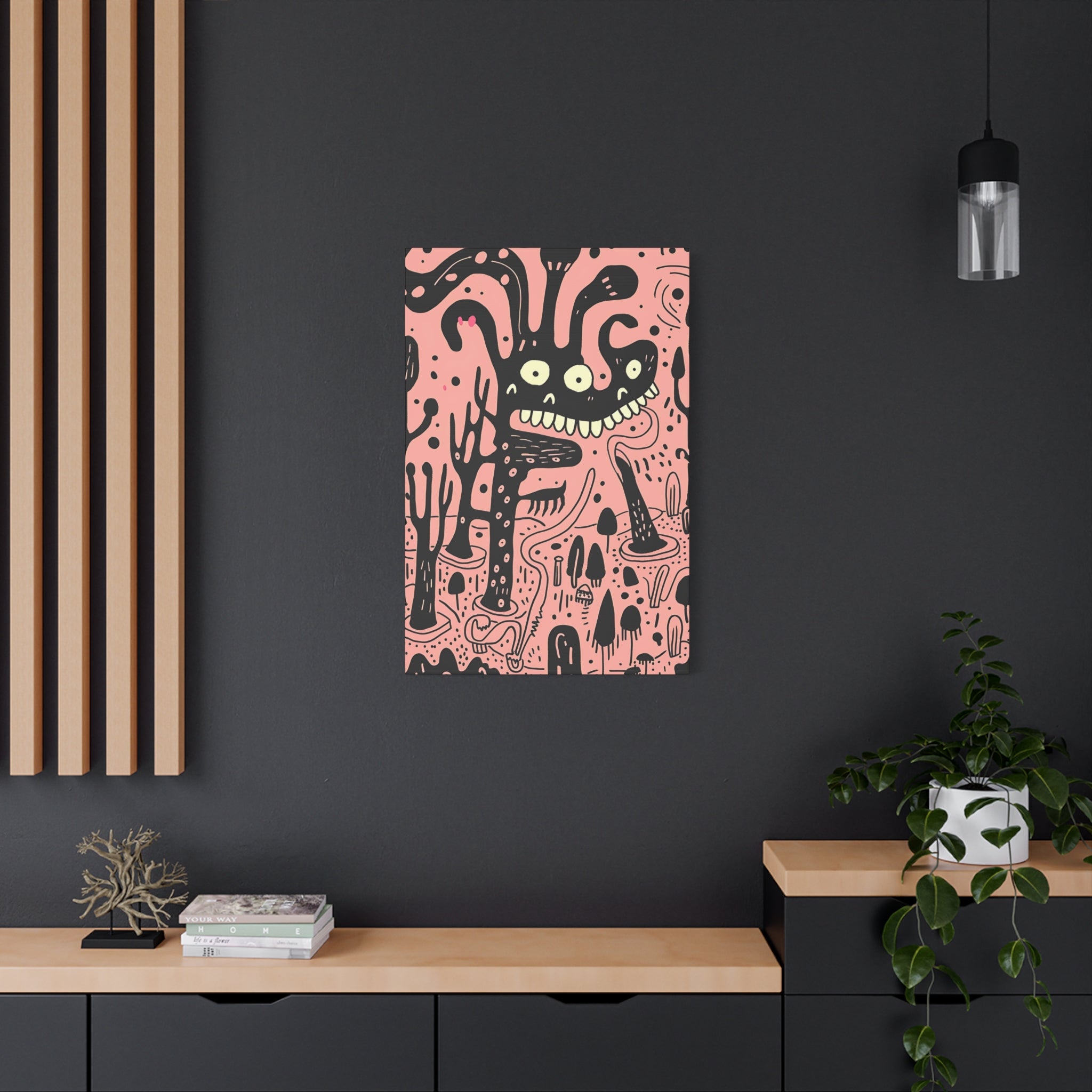 Valentines Monster Canvas Print