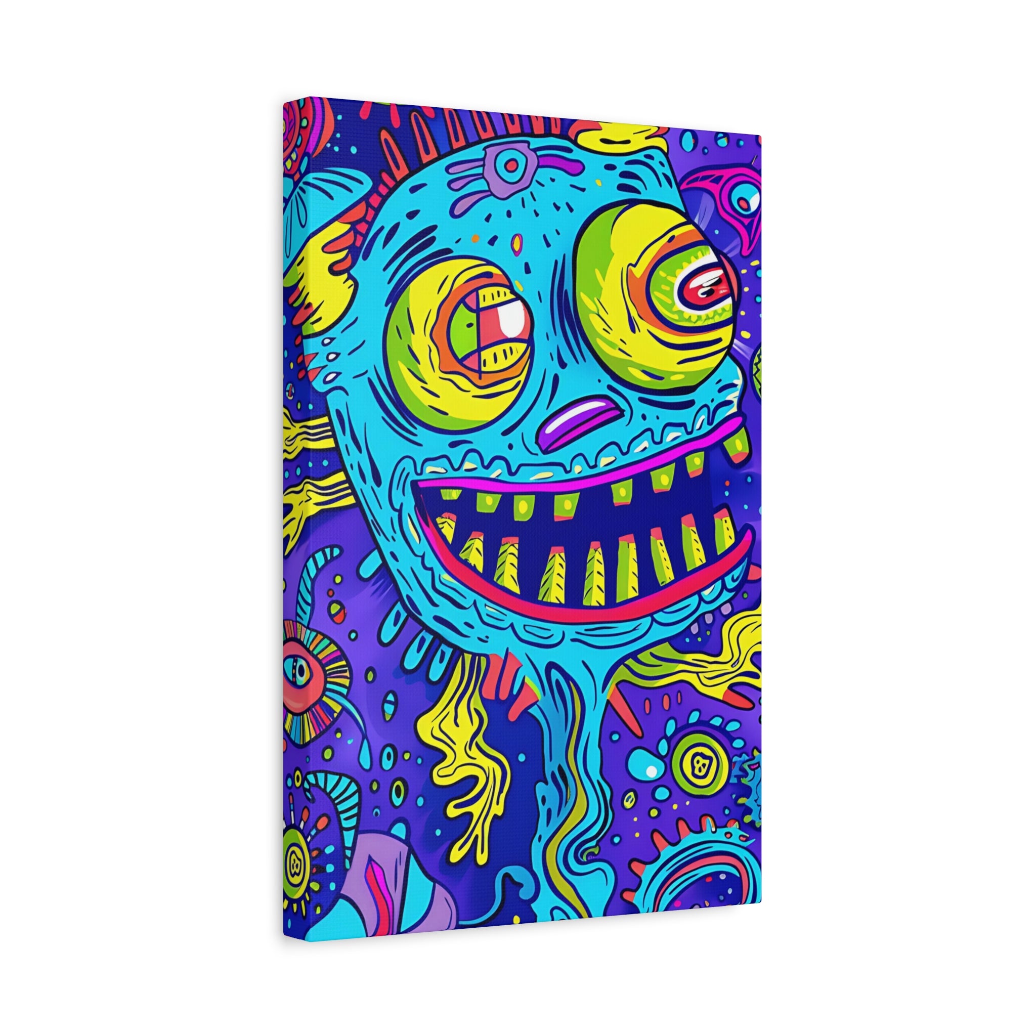 Alien & Macaron Canvas Print