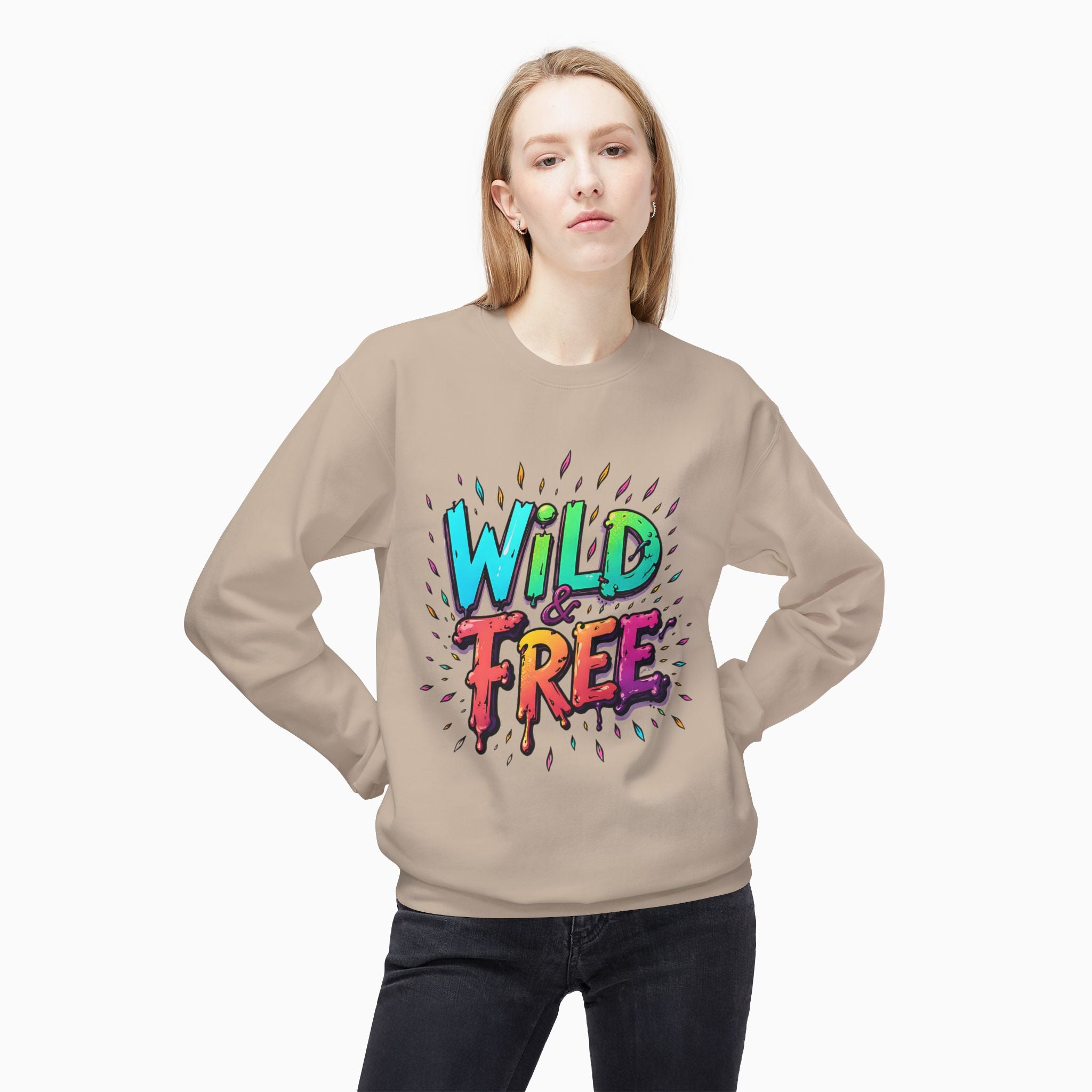 Neon Color Wild Free Unisex Sweatshirt