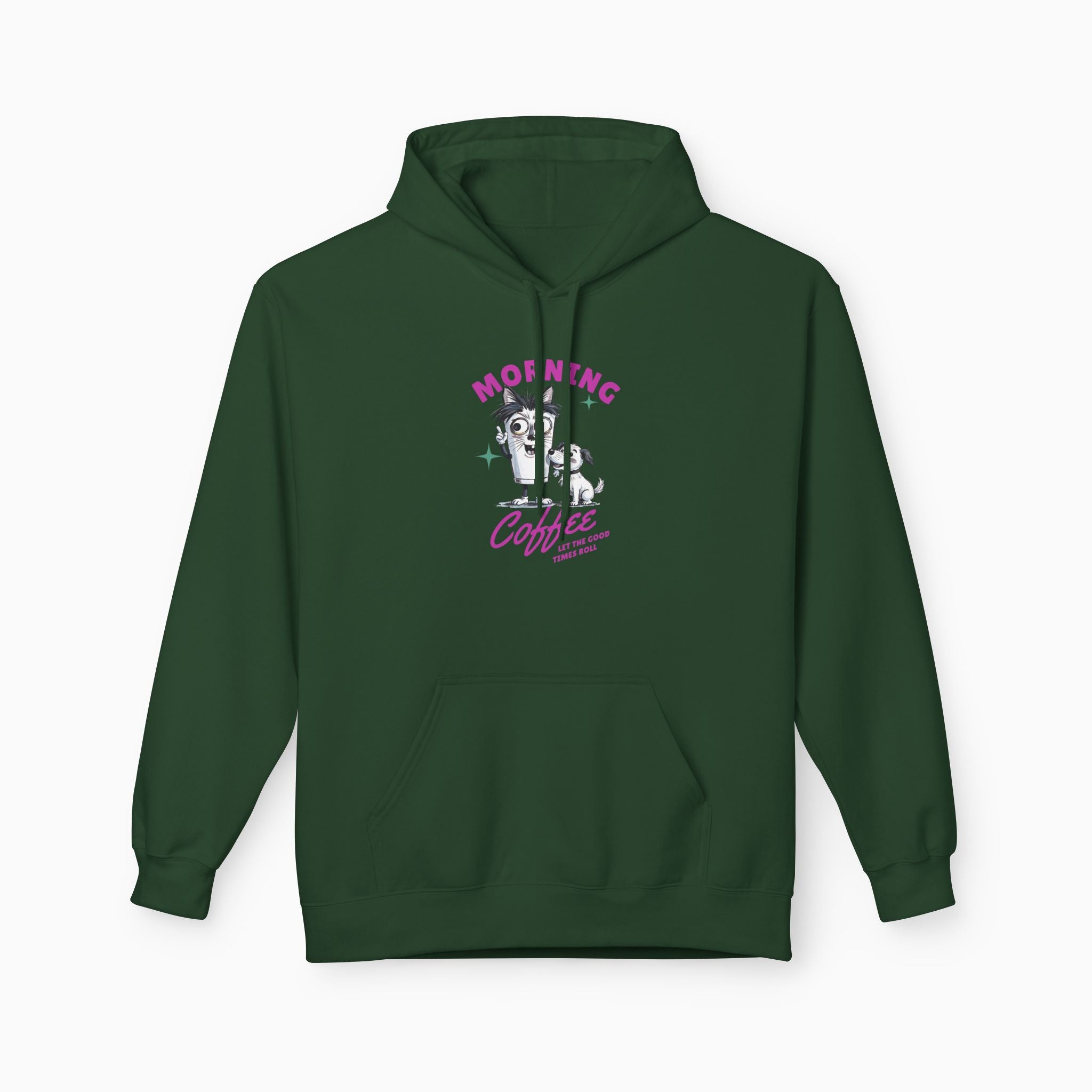 Morning Coffee, Let The Good Times Roll Unisex Hoodie