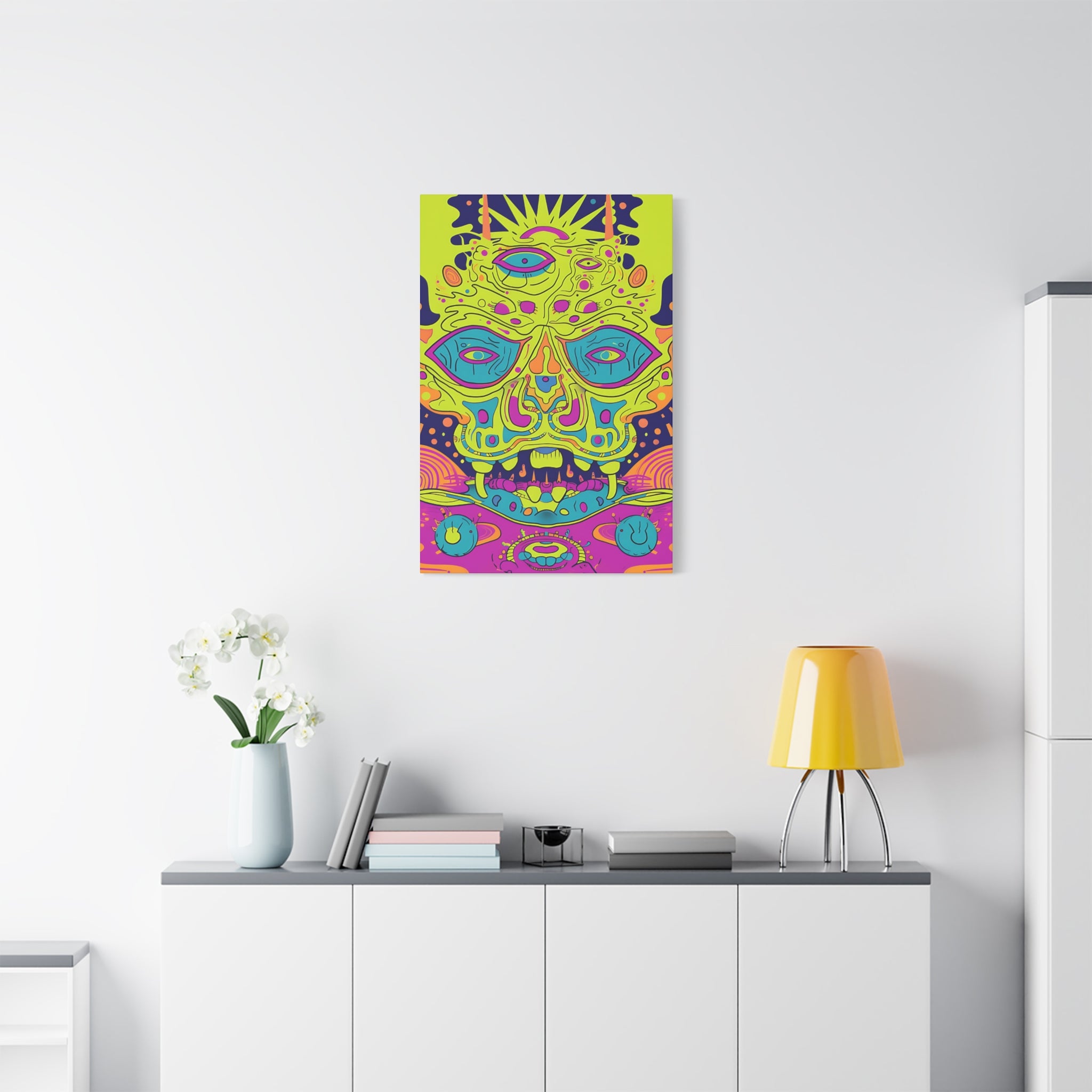 Alien & Samurai Canvas Print