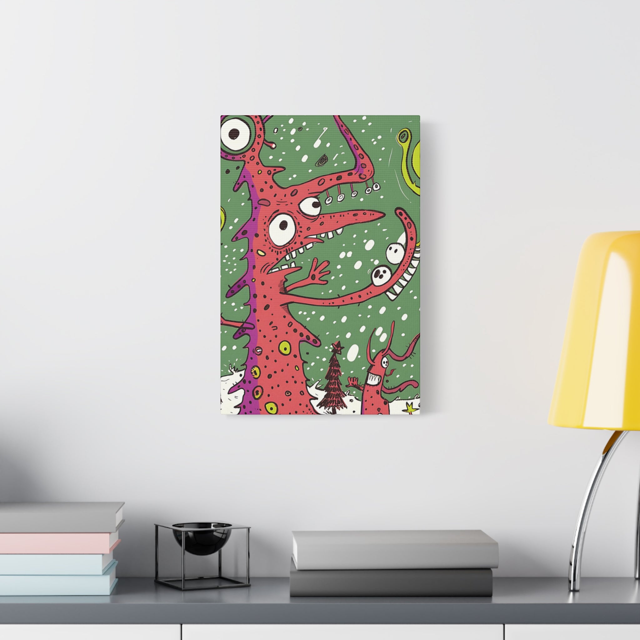 Christmas Monster Canvas Print