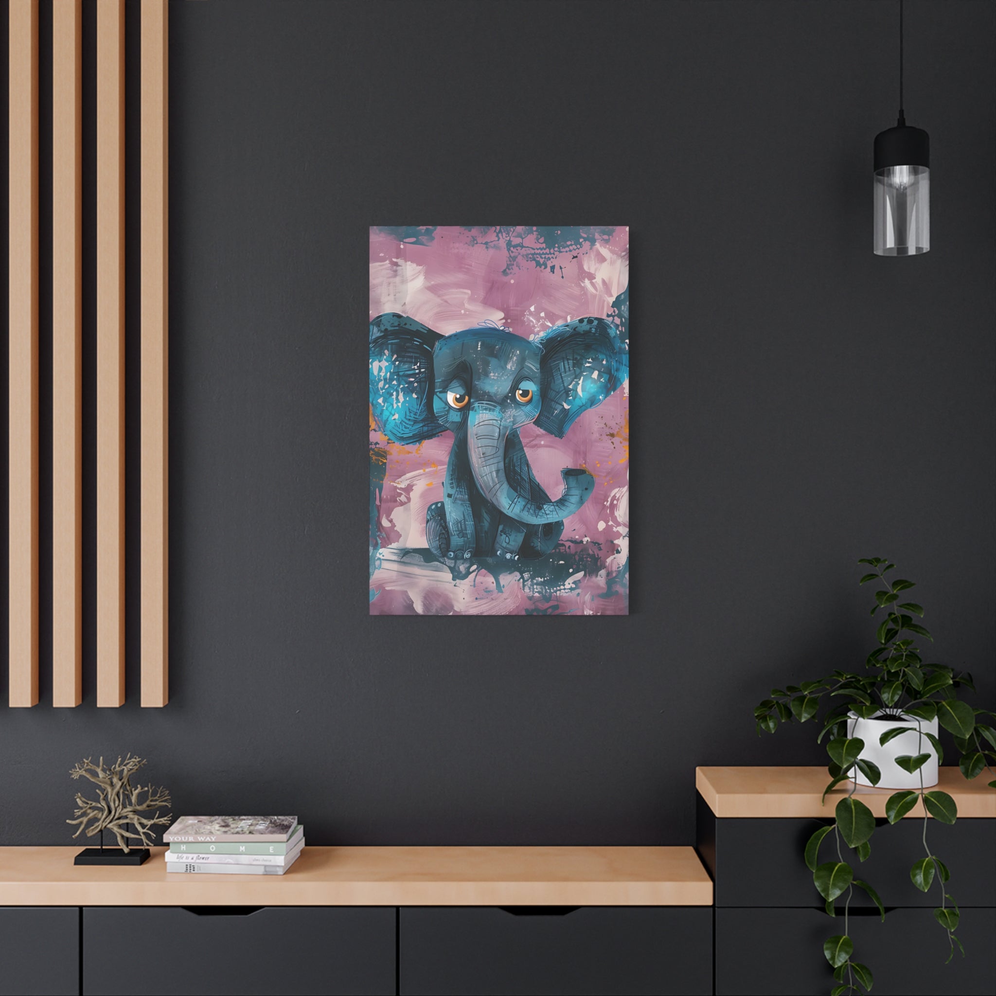 Blue Elephant Canvas Print