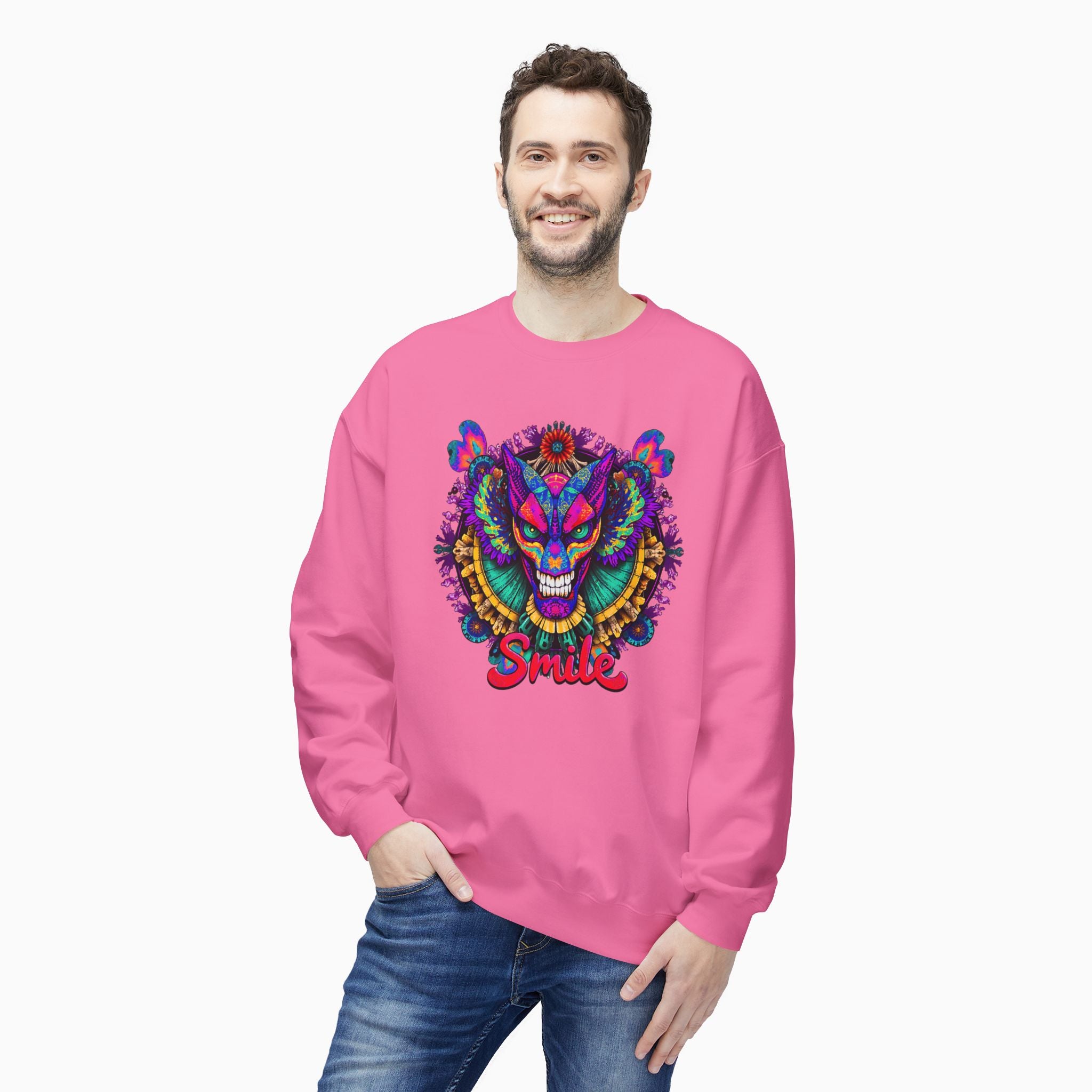 Dragon Smile Pixel Art Unisex Sweatshirt