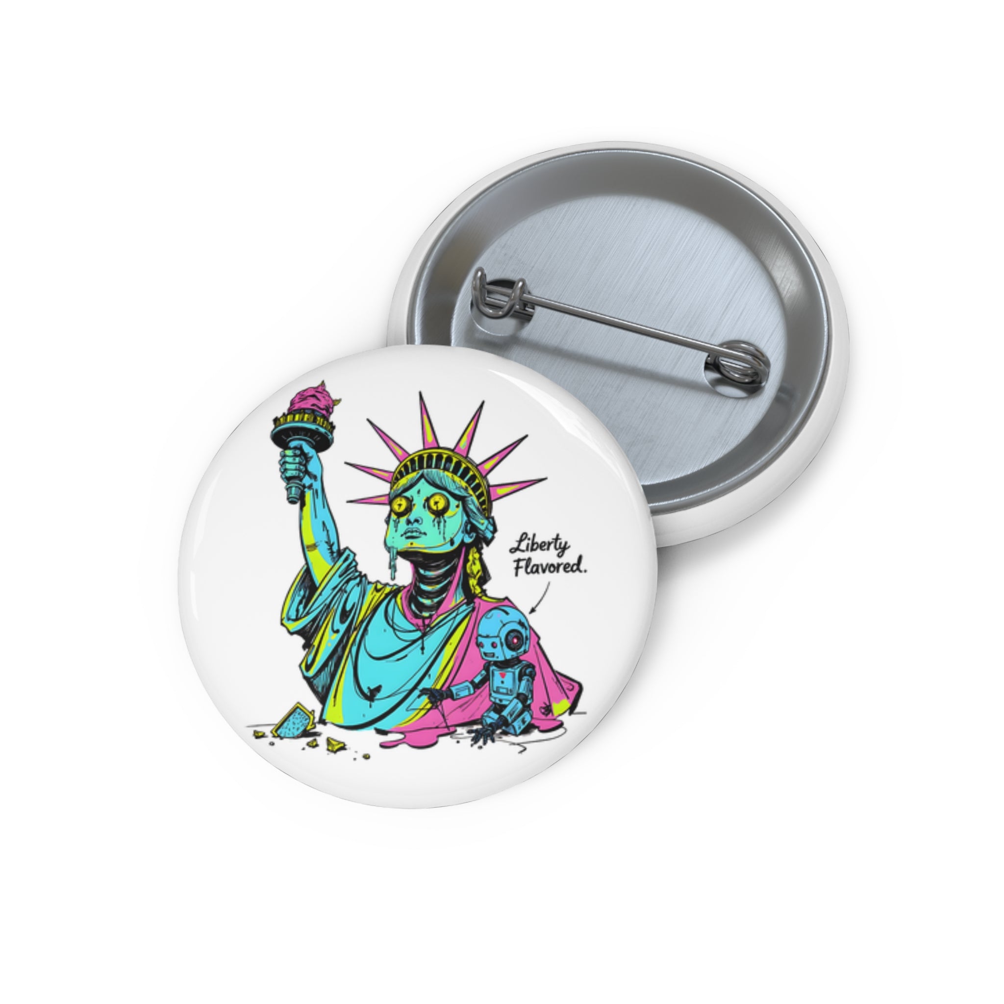 Statute of Liberty Dark Humor Pin