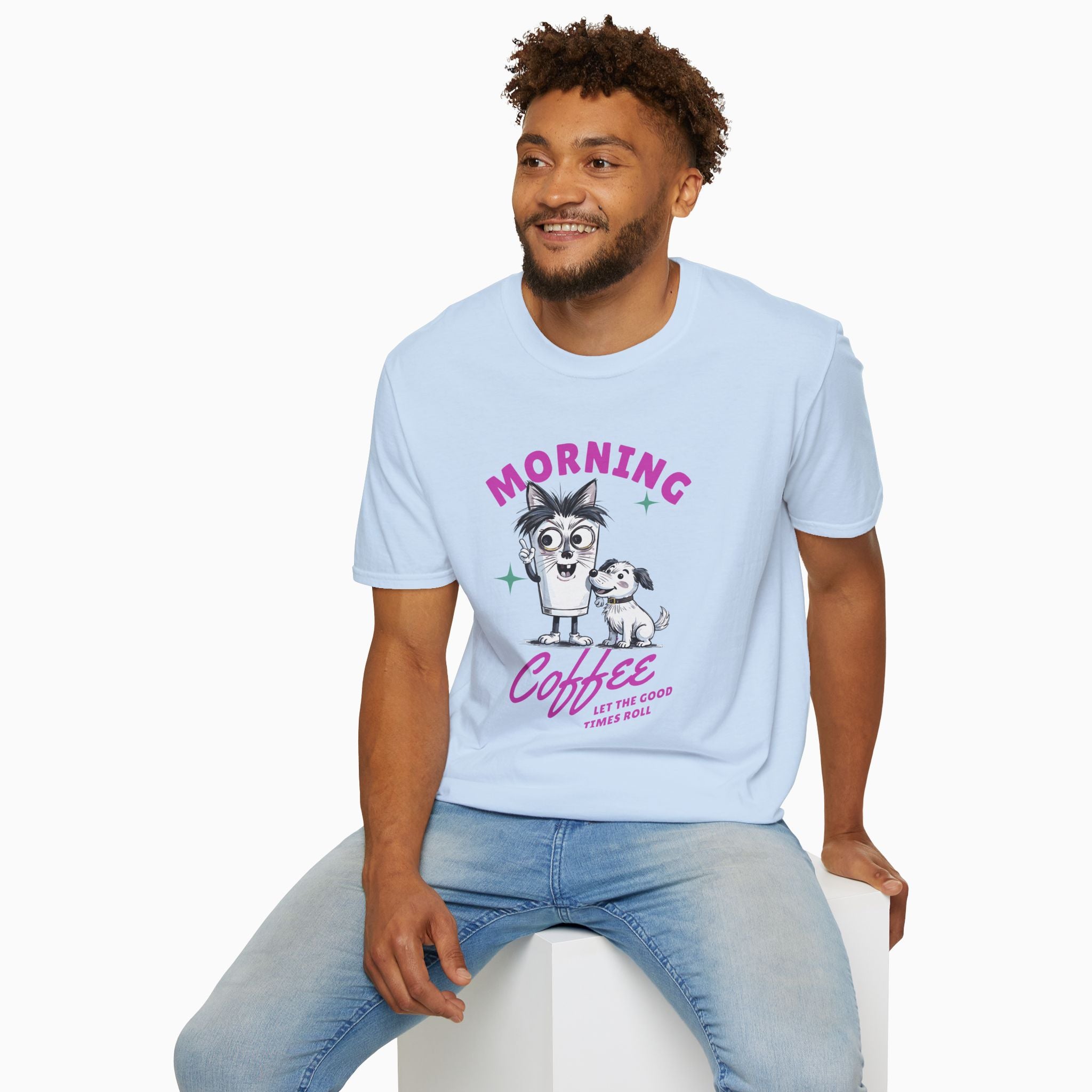 Morning Coffee, Let The Good Times Roll Unisex T-Shirt