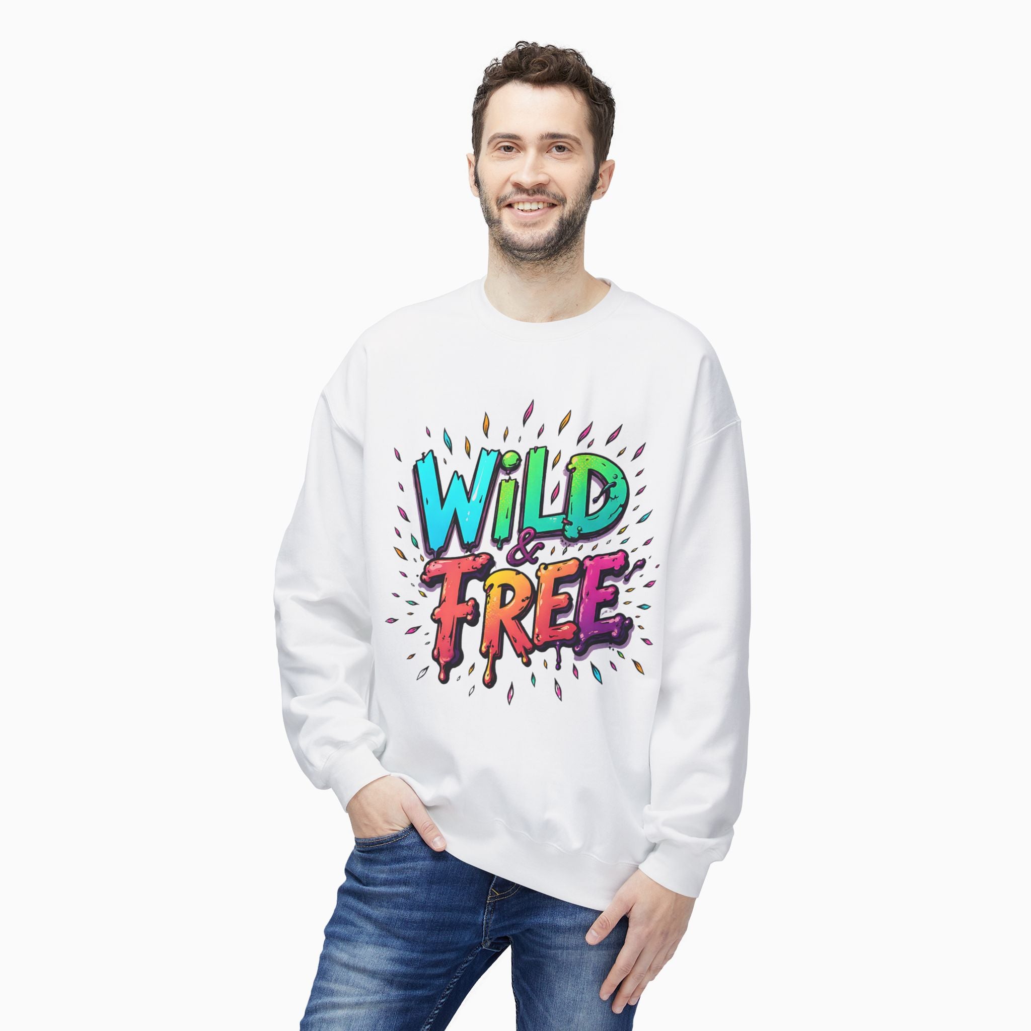 Neon Color Wild Free Unisex Sweatshirt