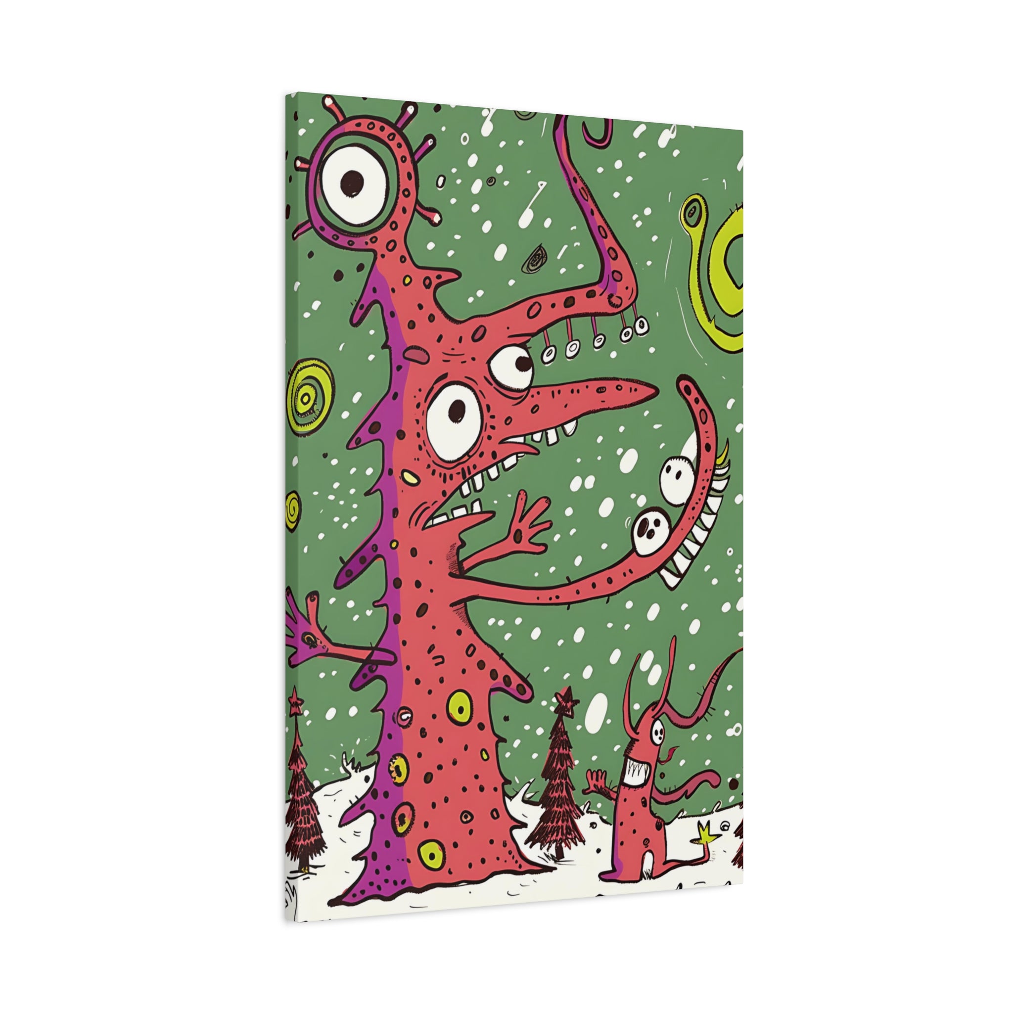 Christmas Monster Canvas Print