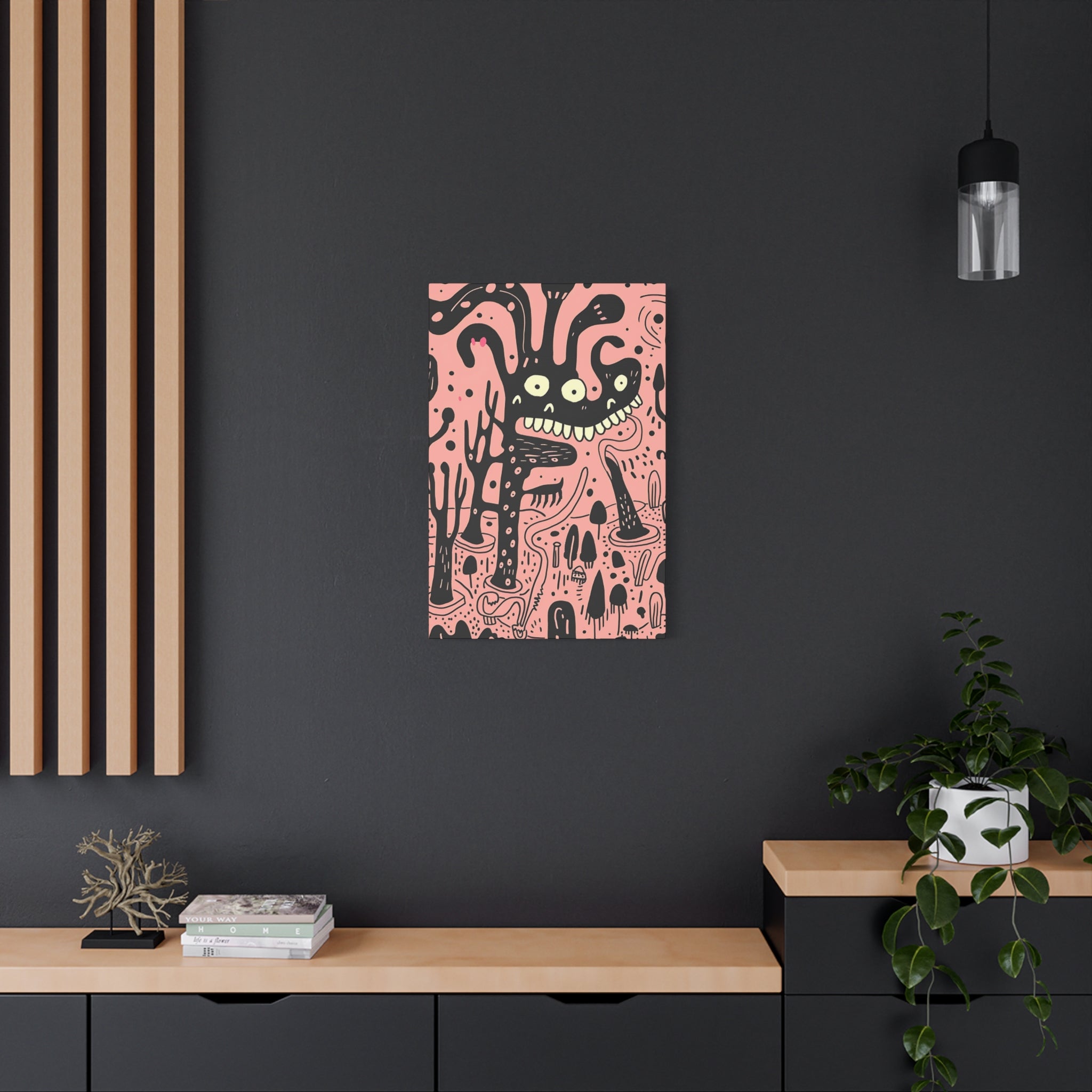 Valentines Monster Canvas Print