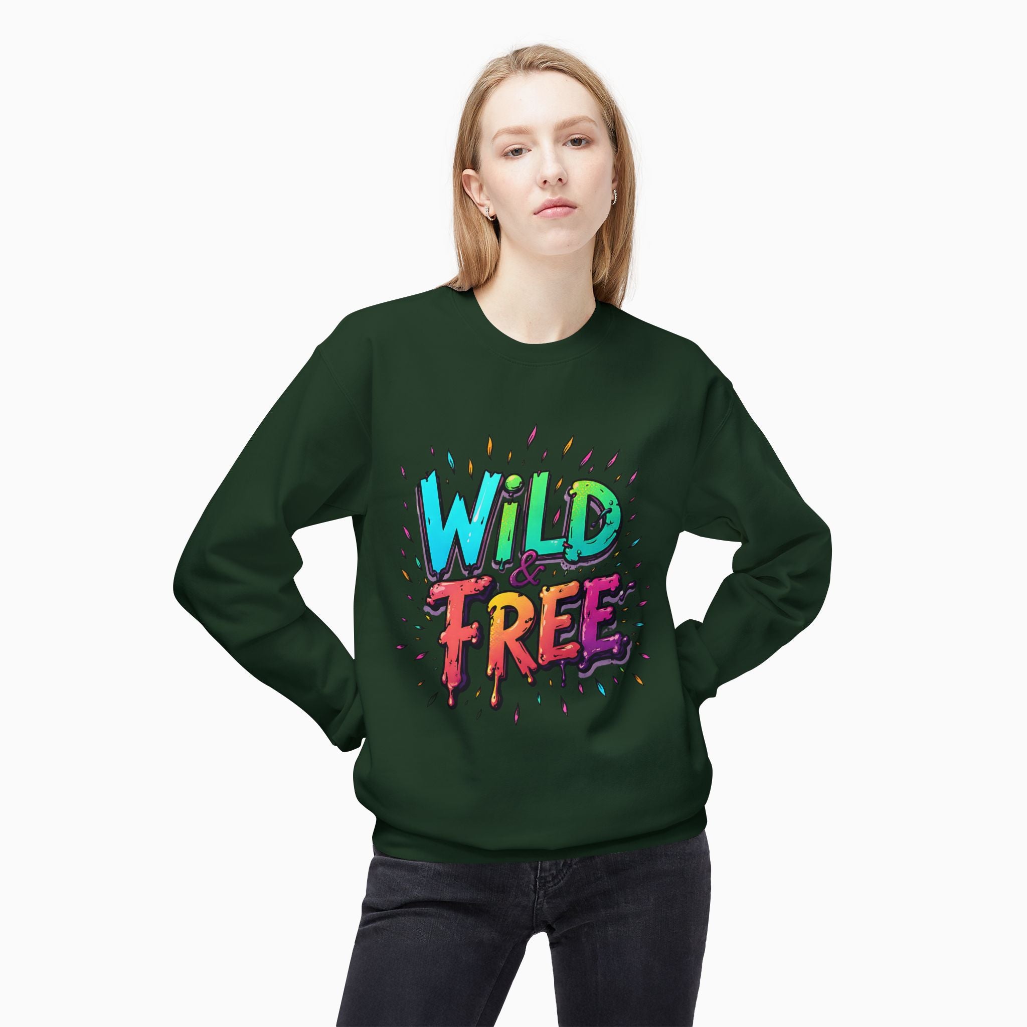 Neon Color Wild Free Unisex Sweatshirt