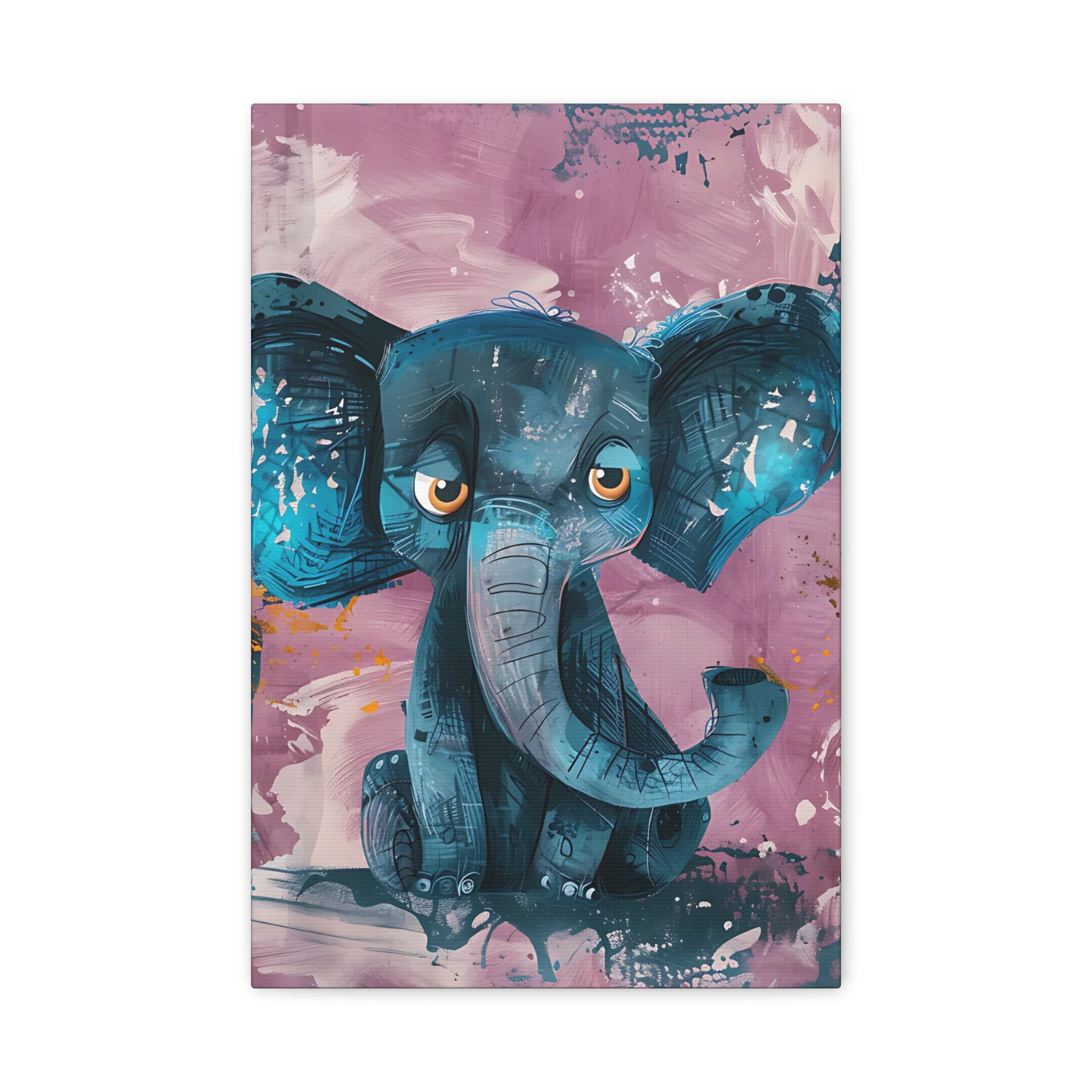 Blue Elephant Canvas Print