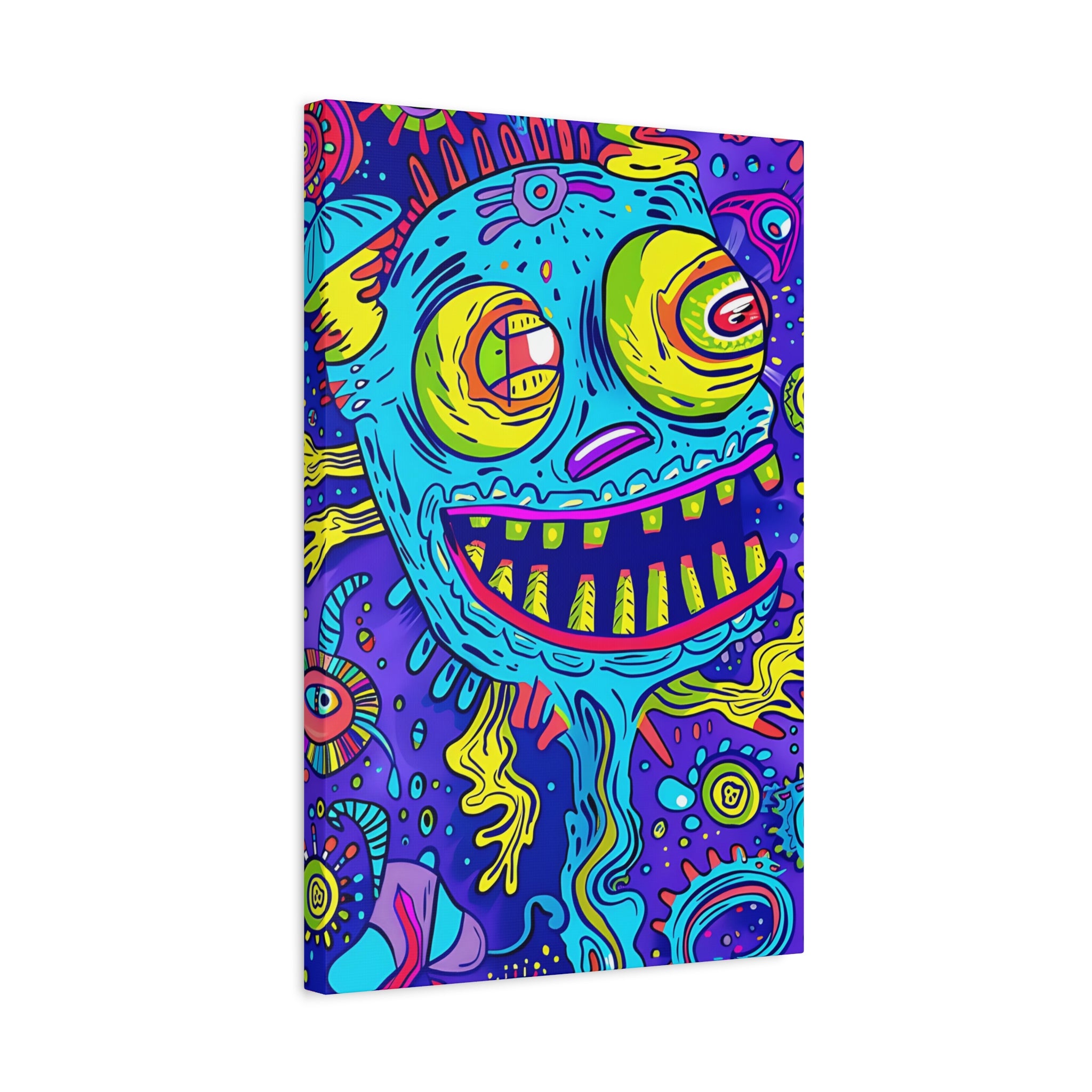 Alien & Macaron Canvas Print