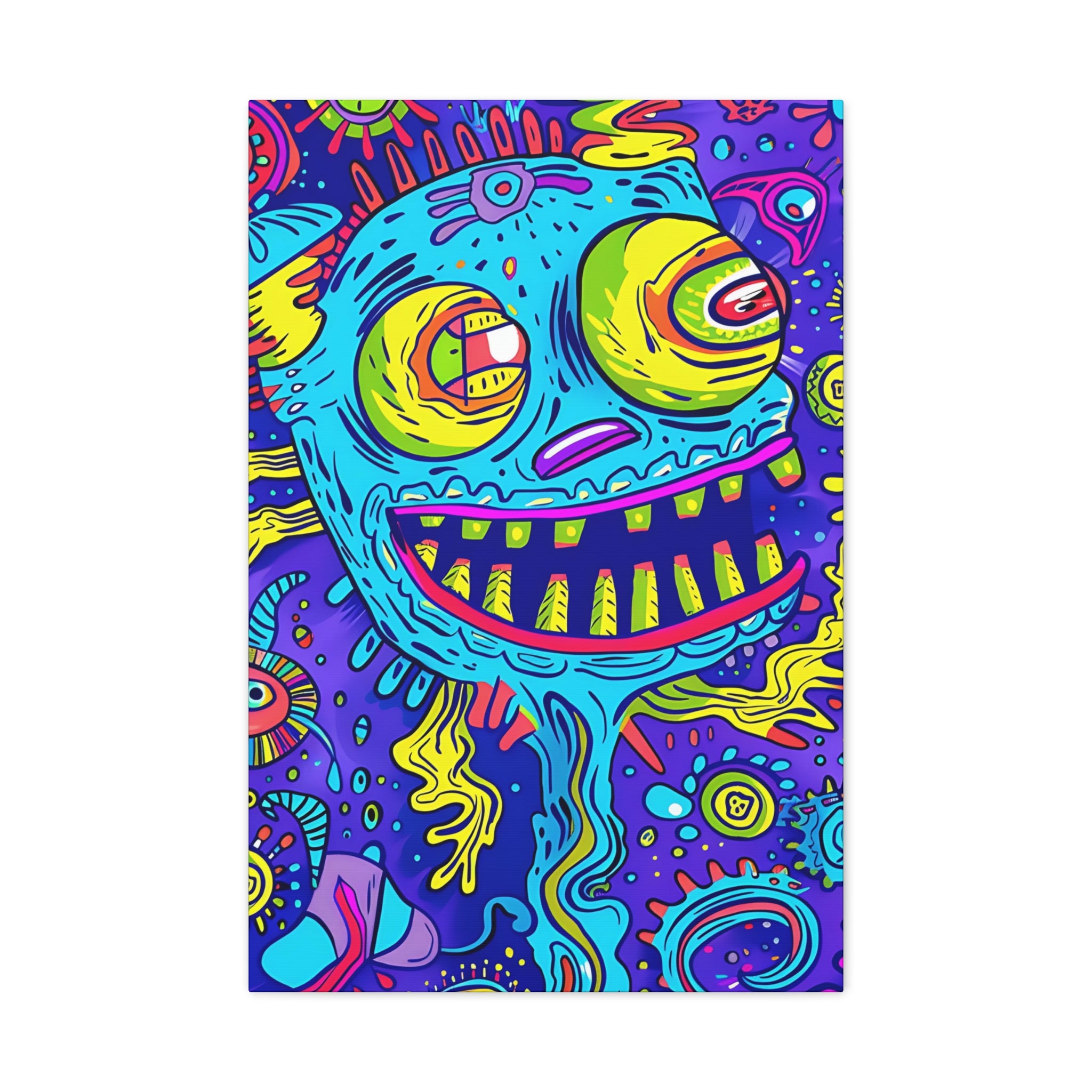 Alien & Macaron Canvas Print