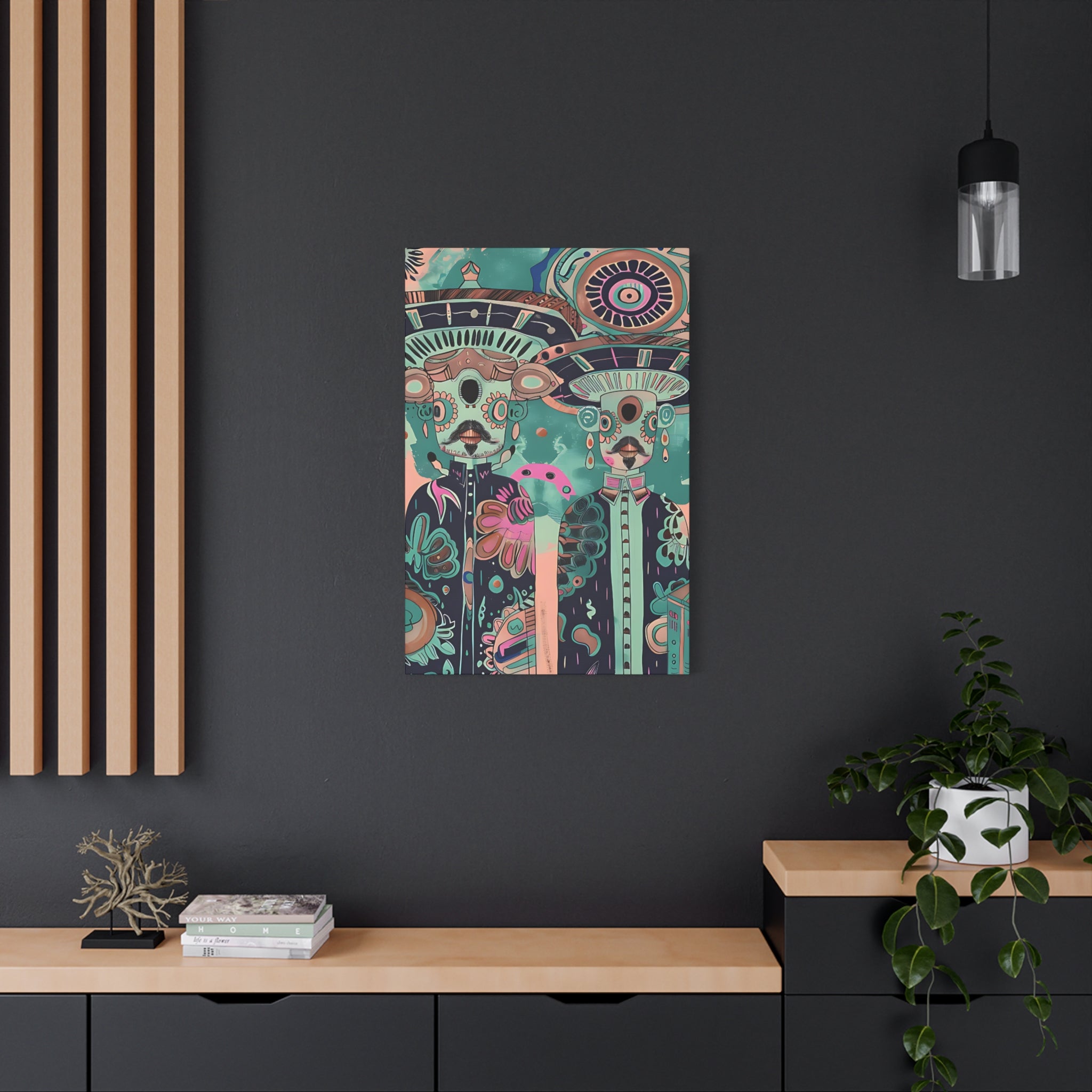 Aliens in African Vibe Canvas Print