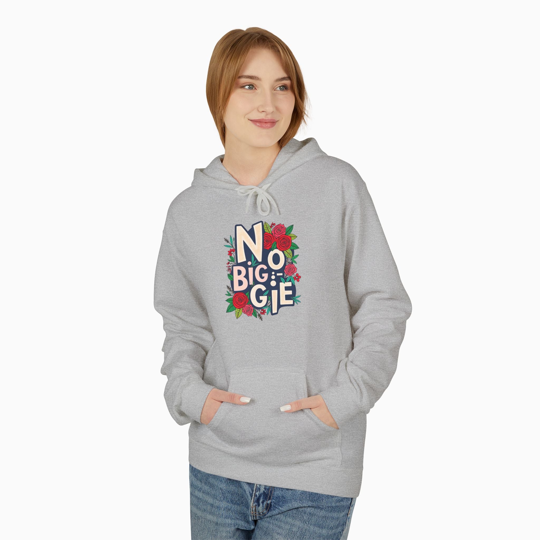 No Biggie With Floral Art Unisex Hoodie