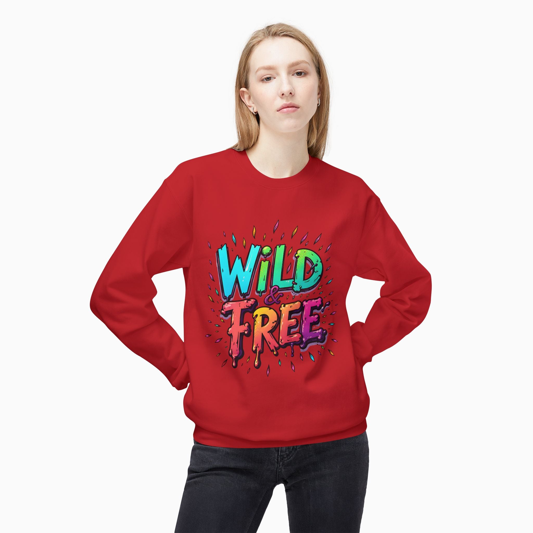 Neon Color Wild Free Unisex Sweatshirt