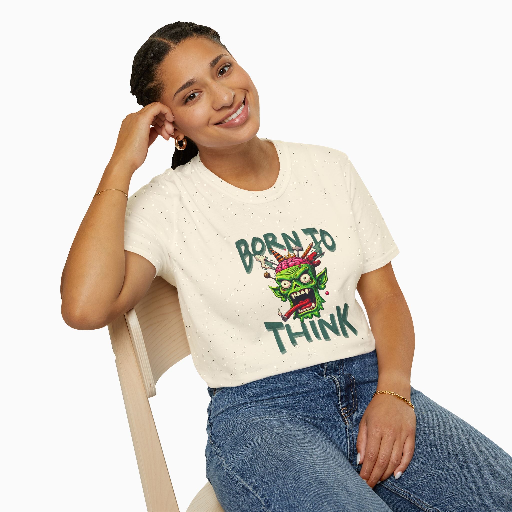 Born to Think Skull Unisex T-Shirt