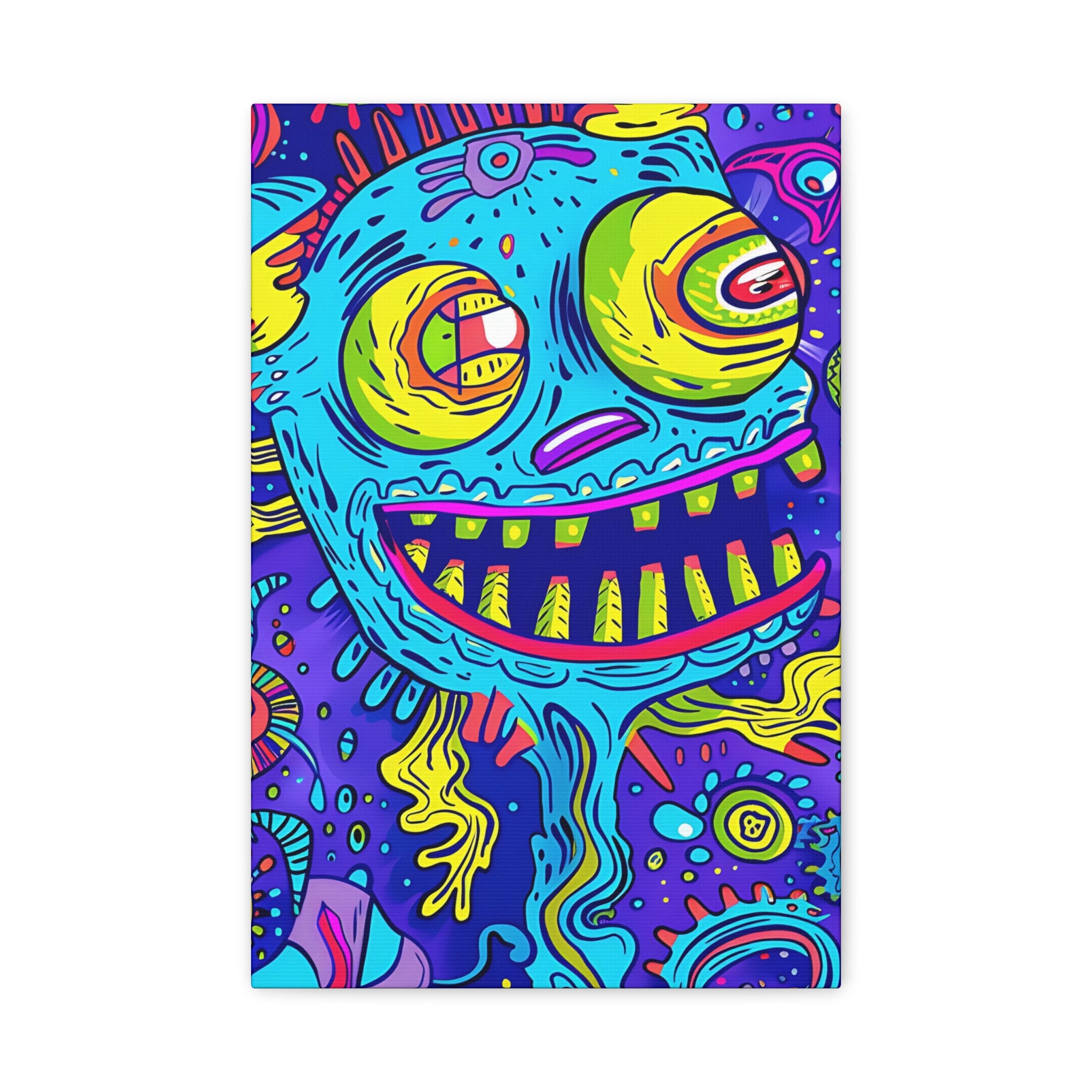 Alien & Macaron Canvas Print