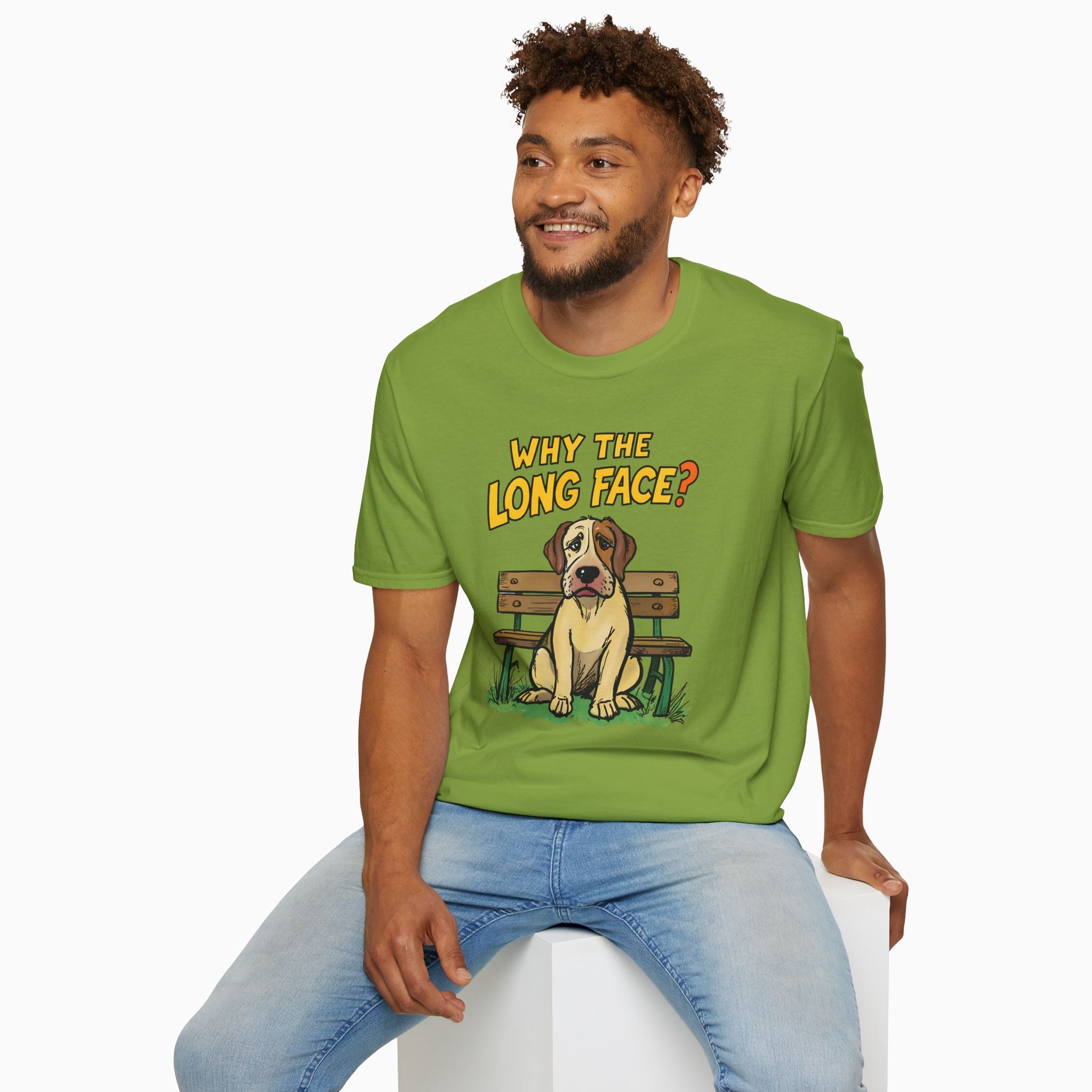 Funny Dog Why the Long Face Unisex T-Shirt