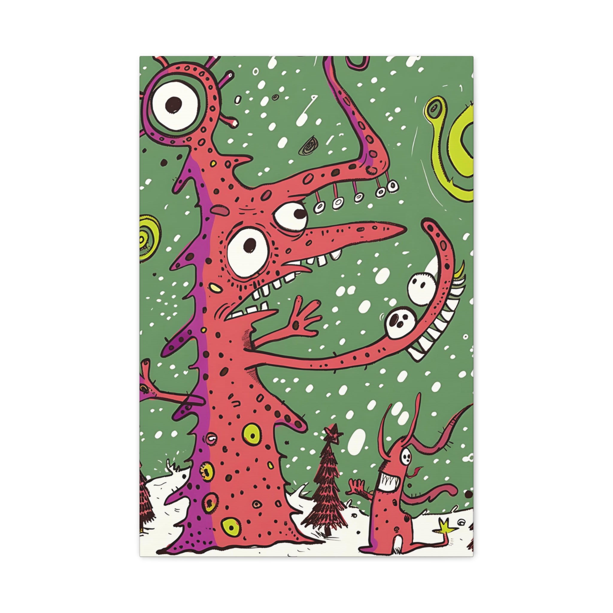 Christmas Monster Canvas Print