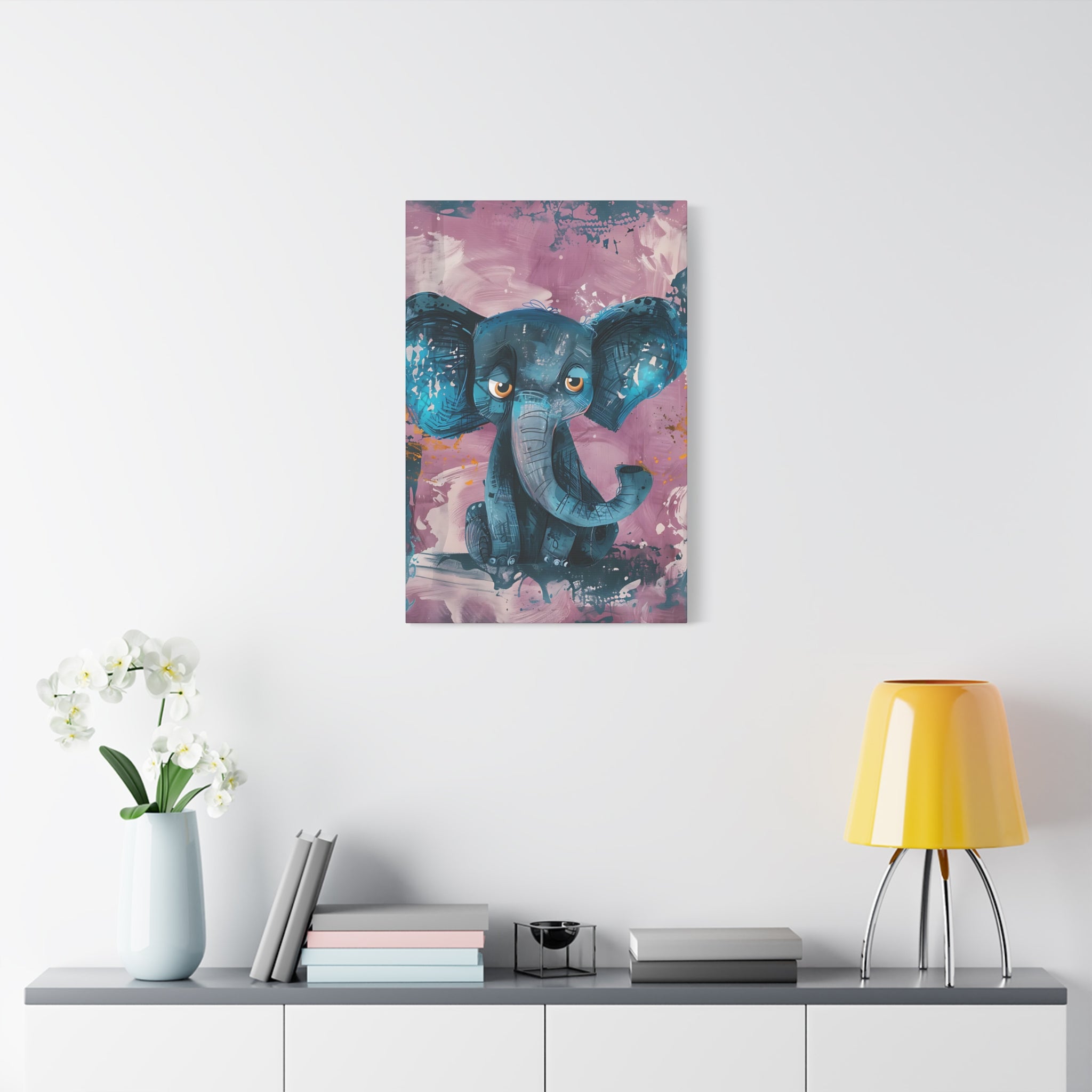 Blue Elephant Canvas Print