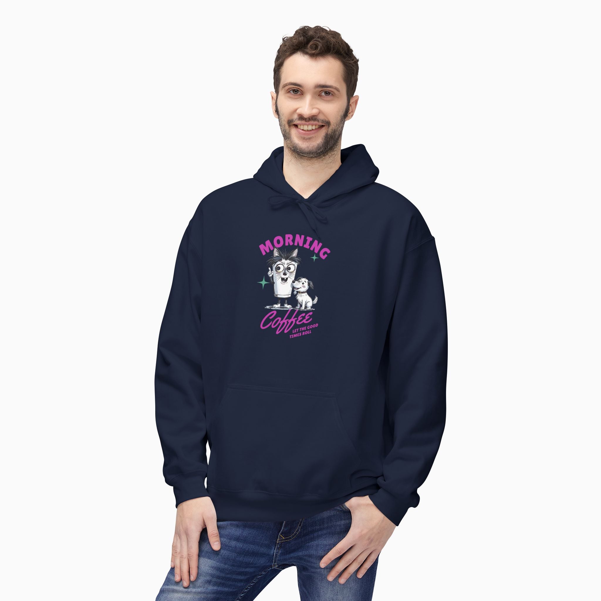 Morning Coffee, Let The Good Times Roll Unisex Hoodie