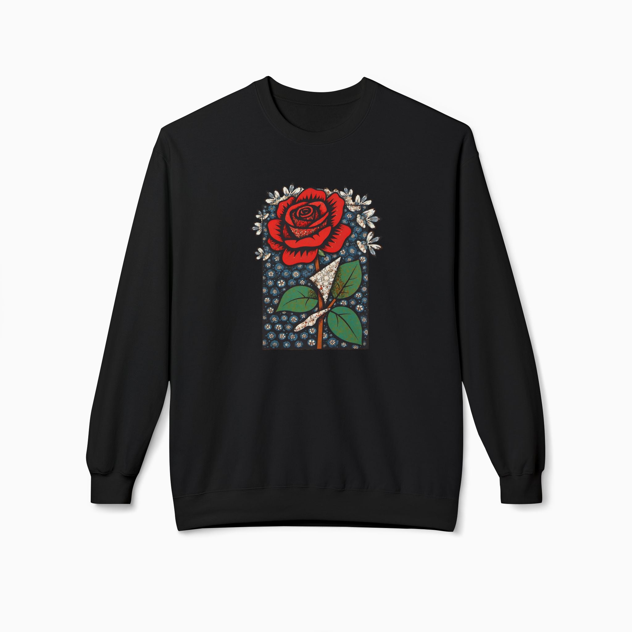 Vintage Crimson Rose Unisex Sweatshirt