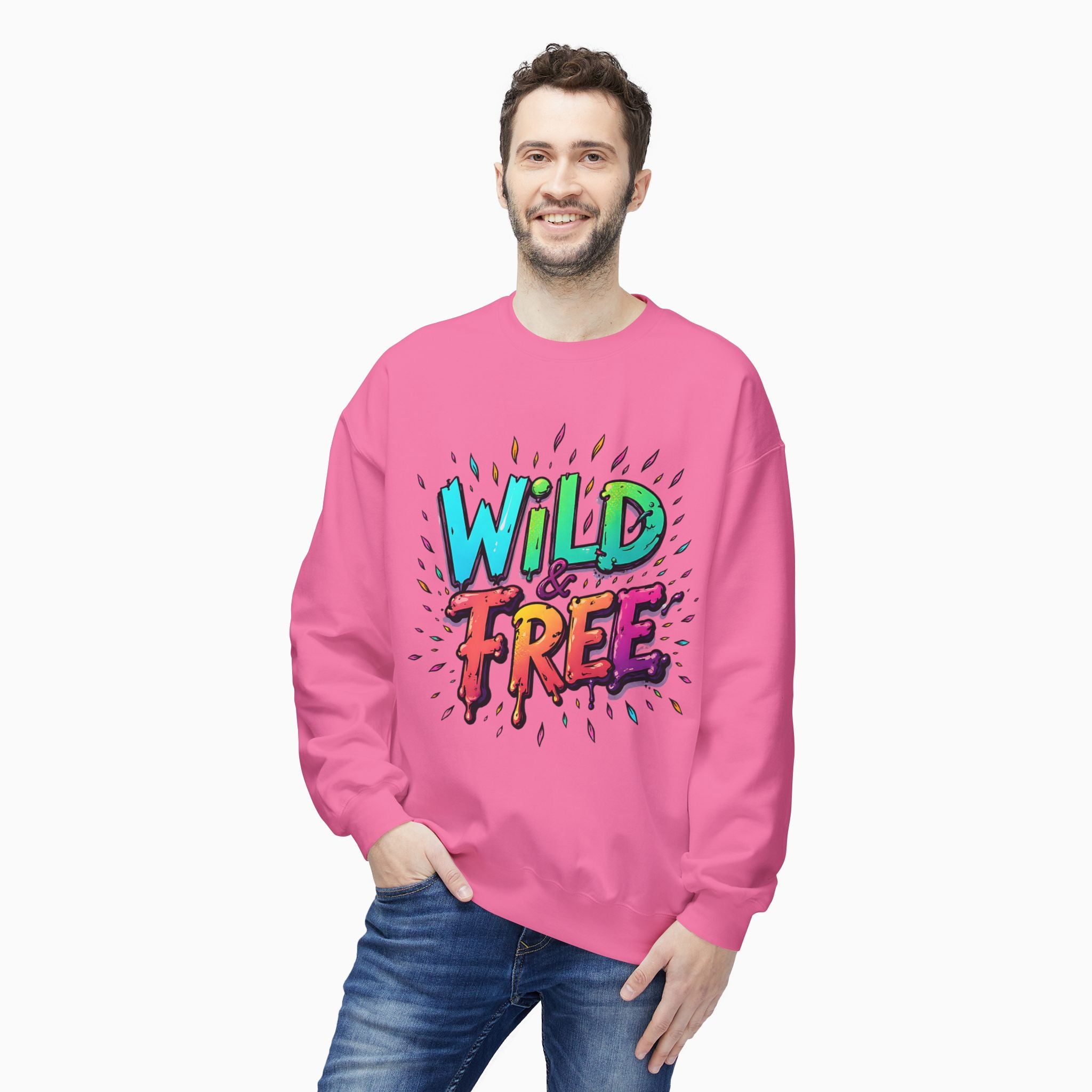 Neon Color Wild Free Unisex Sweatshirt