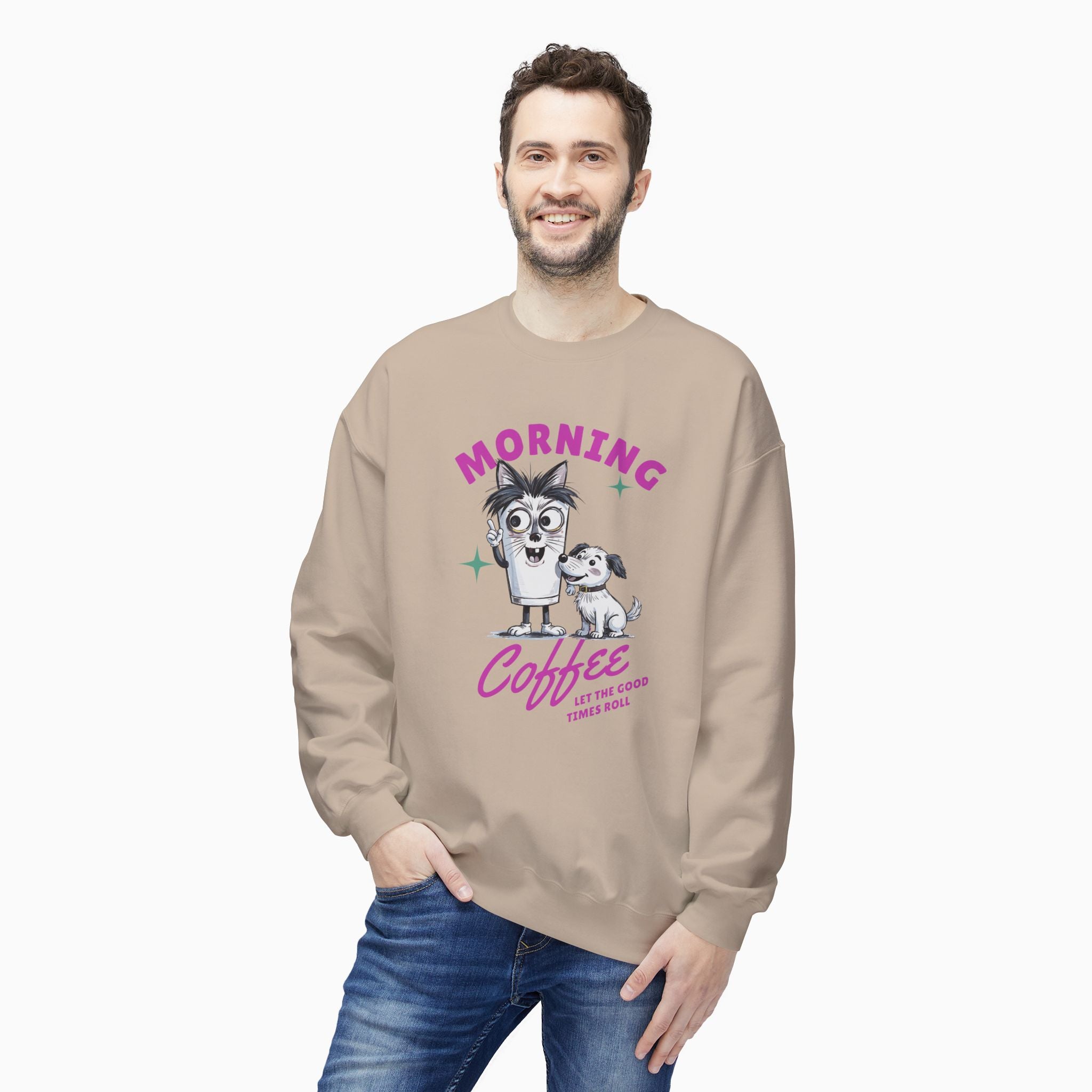 Morning Coffee, Let The Good Times Roll Unisex Sweatshirt