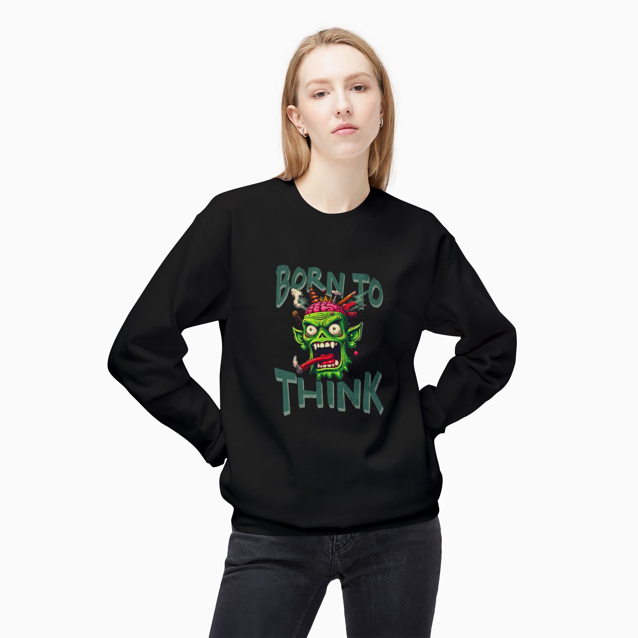 Born to Think Skull Unisex Sweatshirt