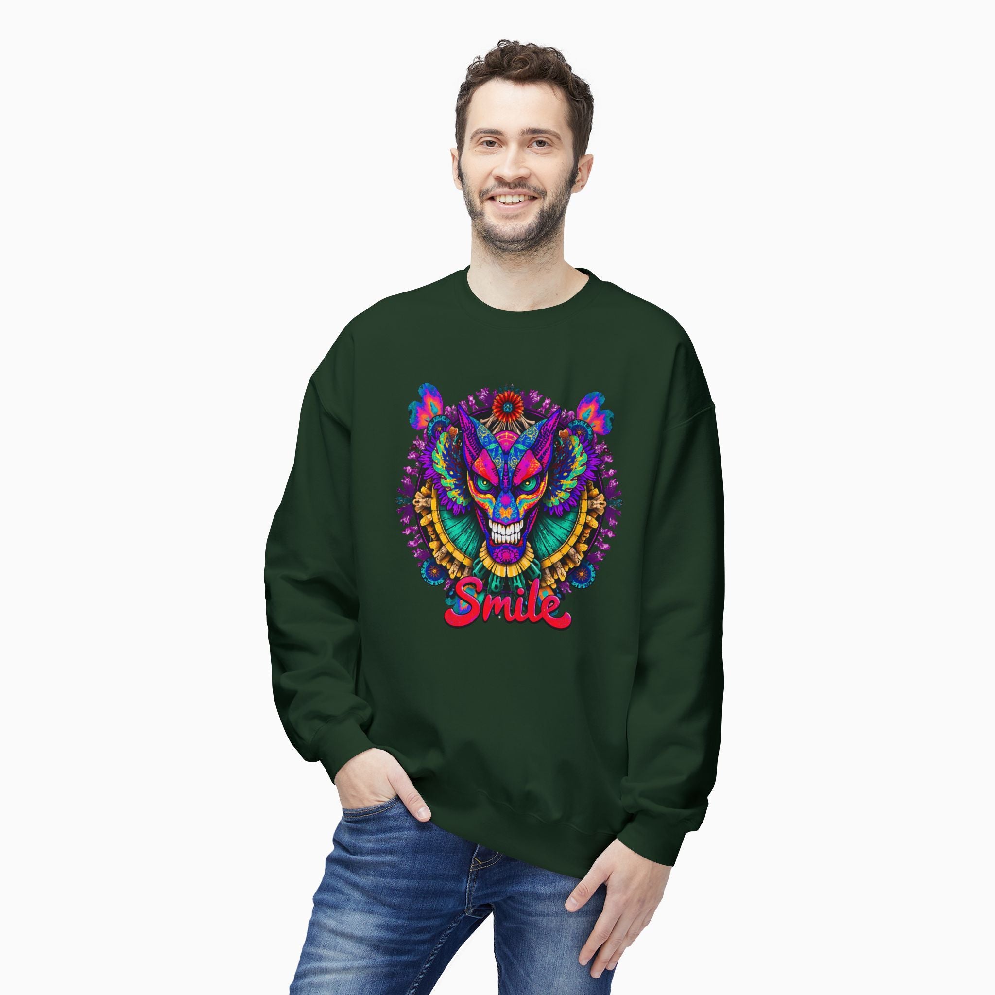 Dragon Smile Pixel Art Unisex Sweatshirt