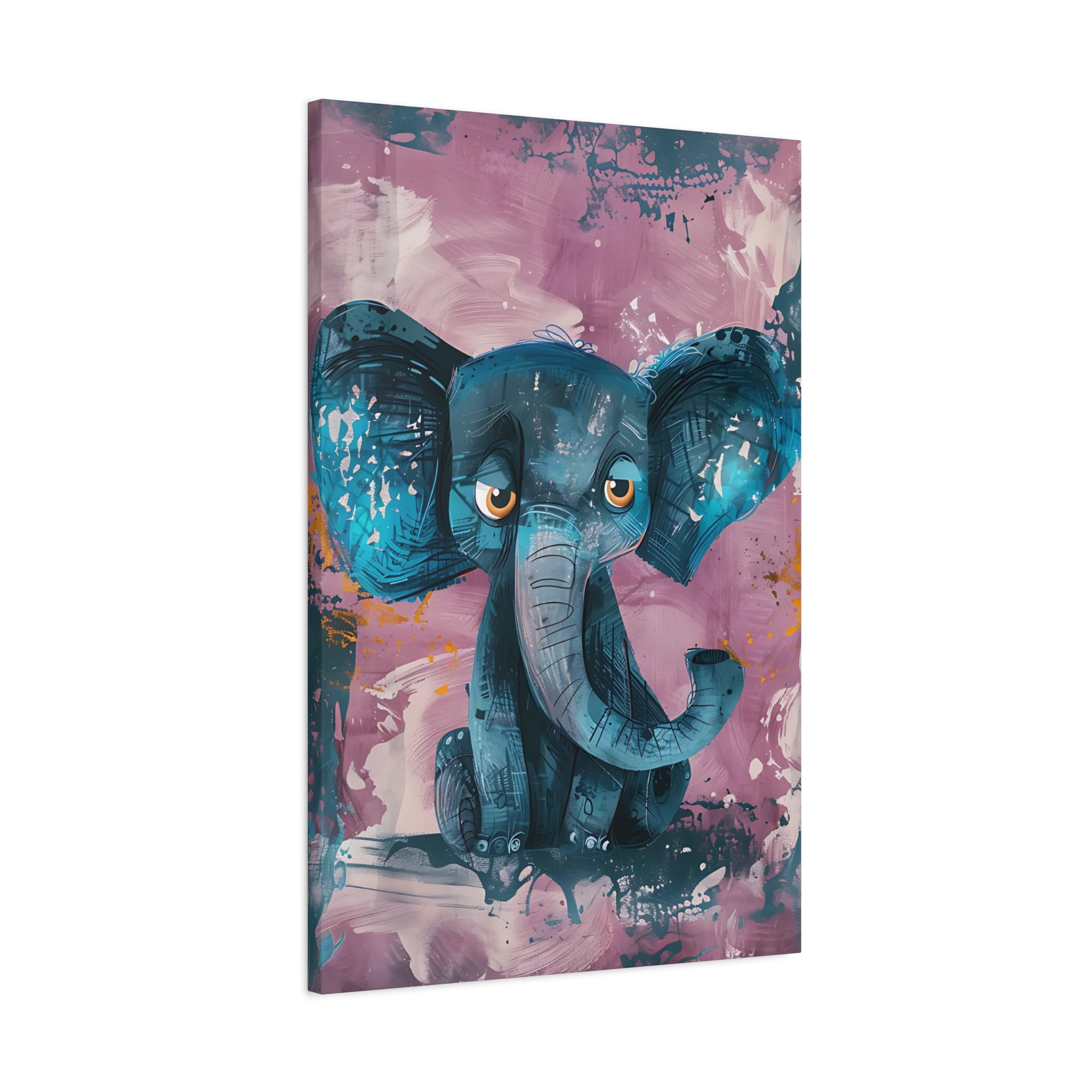 Blue Elephant Canvas Print