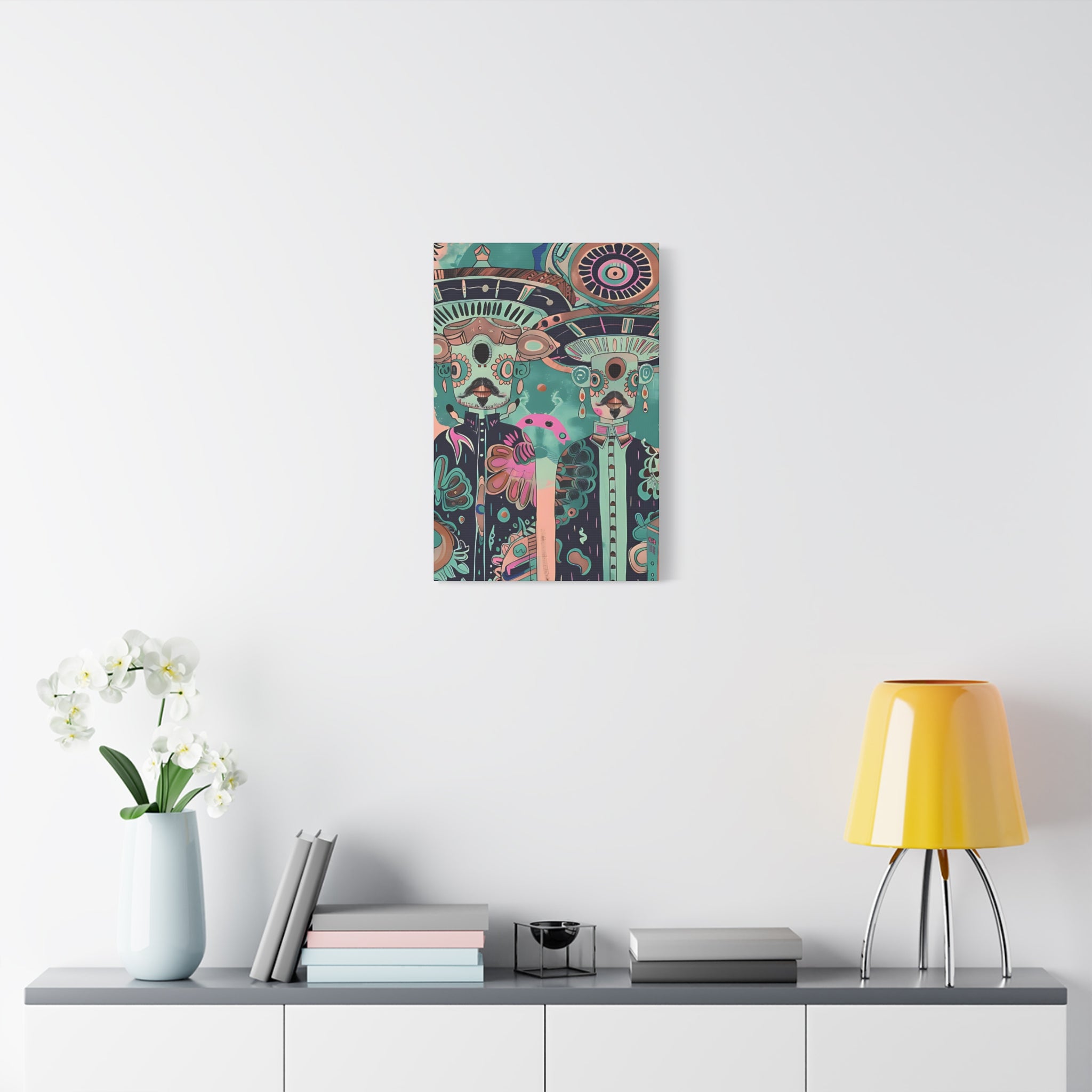 Aliens in African Vibe Canvas Print