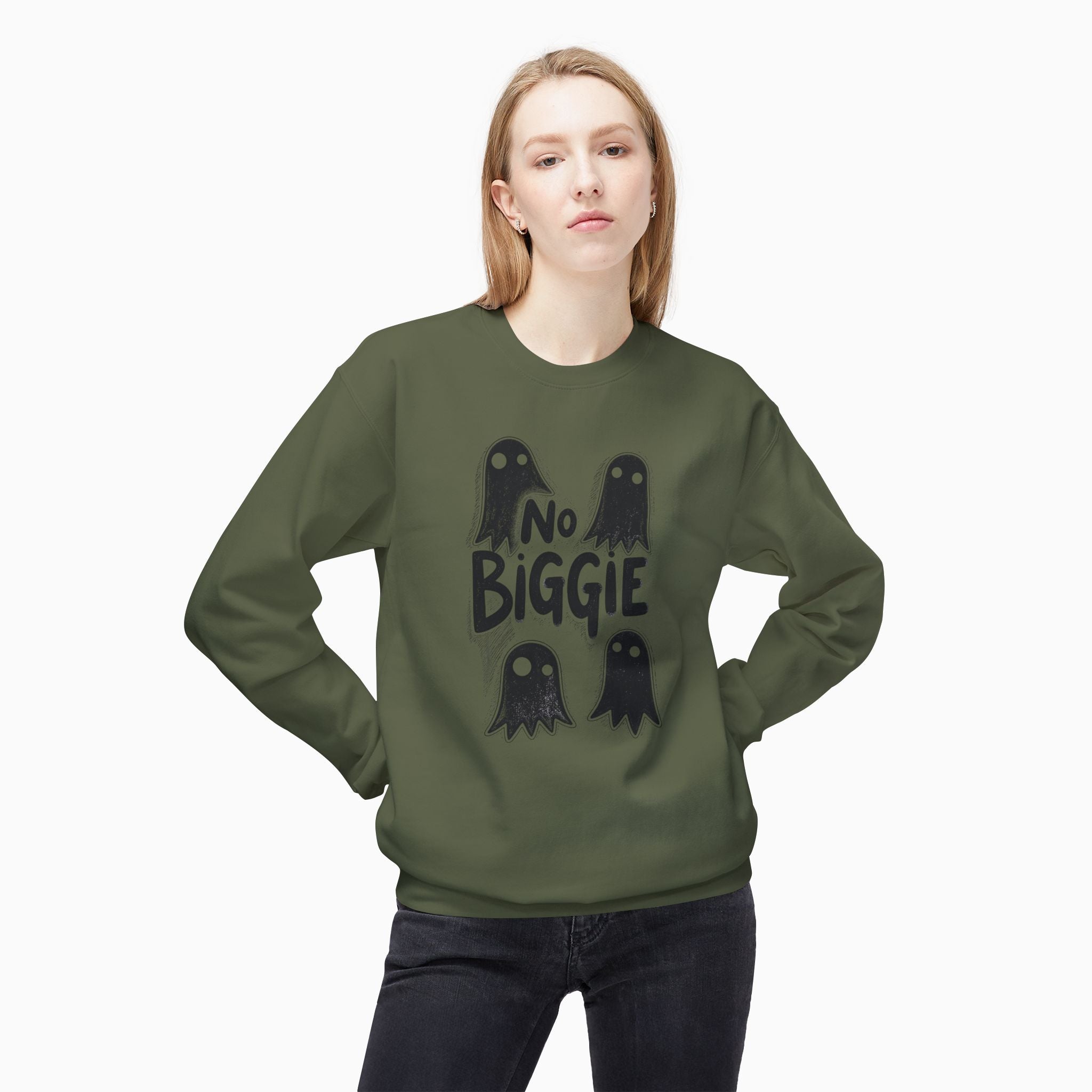 Boo Ghost & No Biggie Unisex Sweatshirt