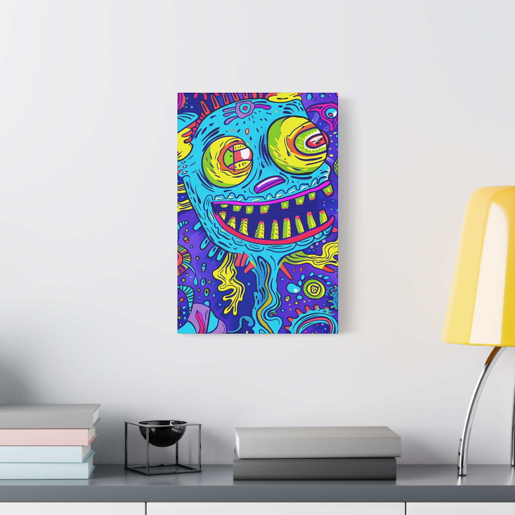 Alien & Macaron Canvas Print