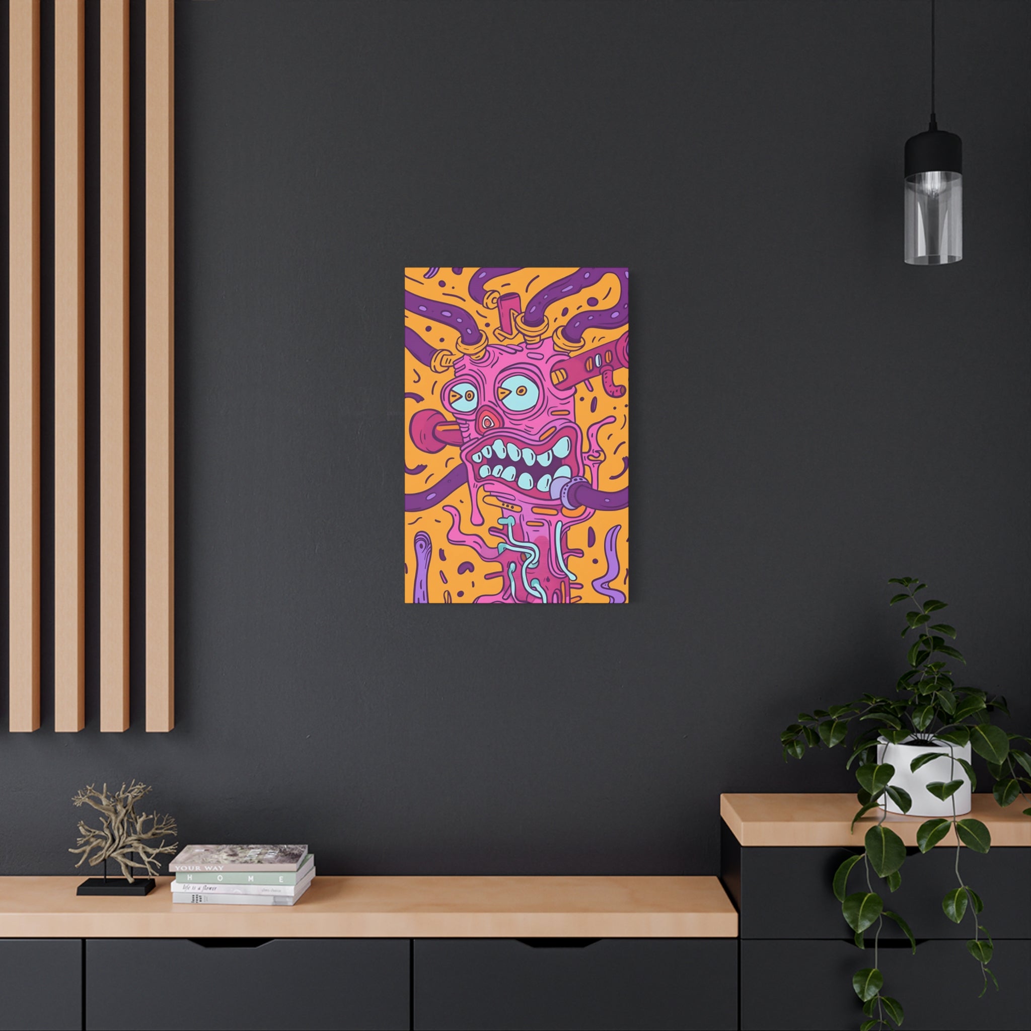 Vibrant Orange Cable Monster Canvas Print