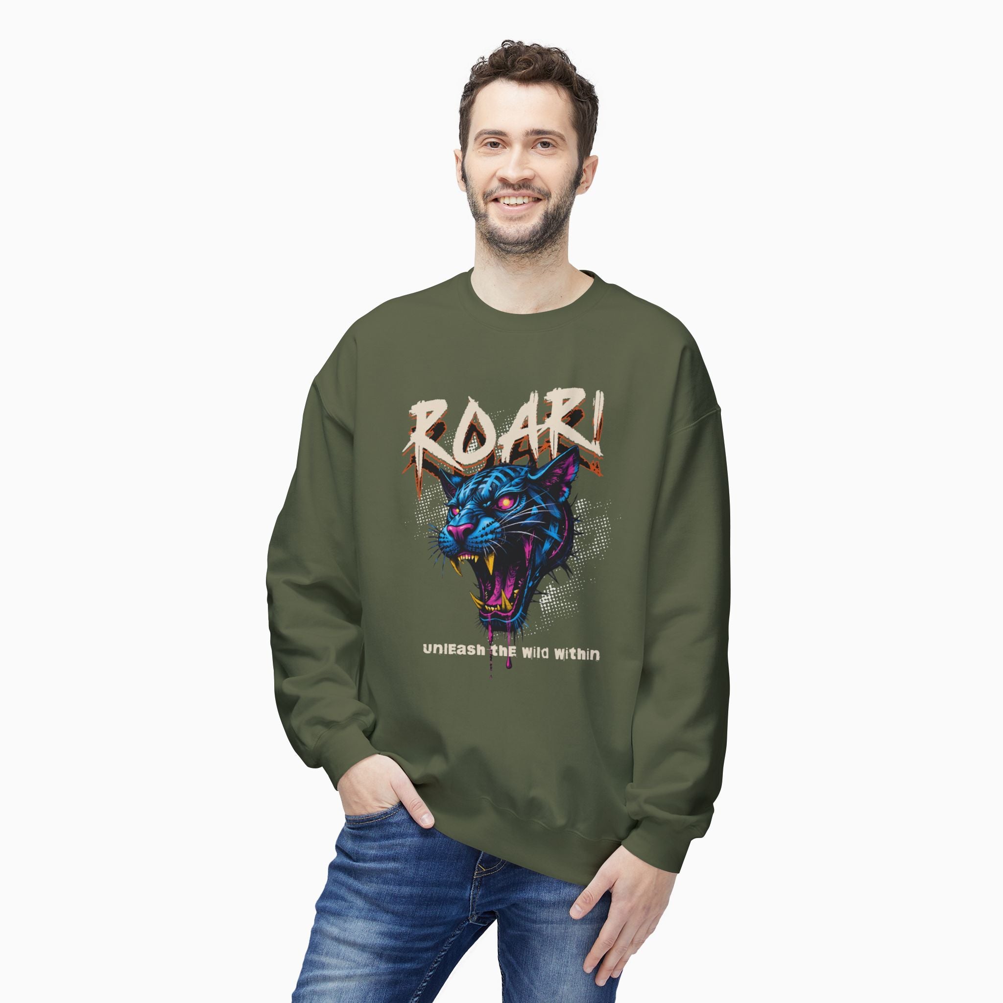 Leopard Roar Unleash The Wild Within Unisex Sweatshirt