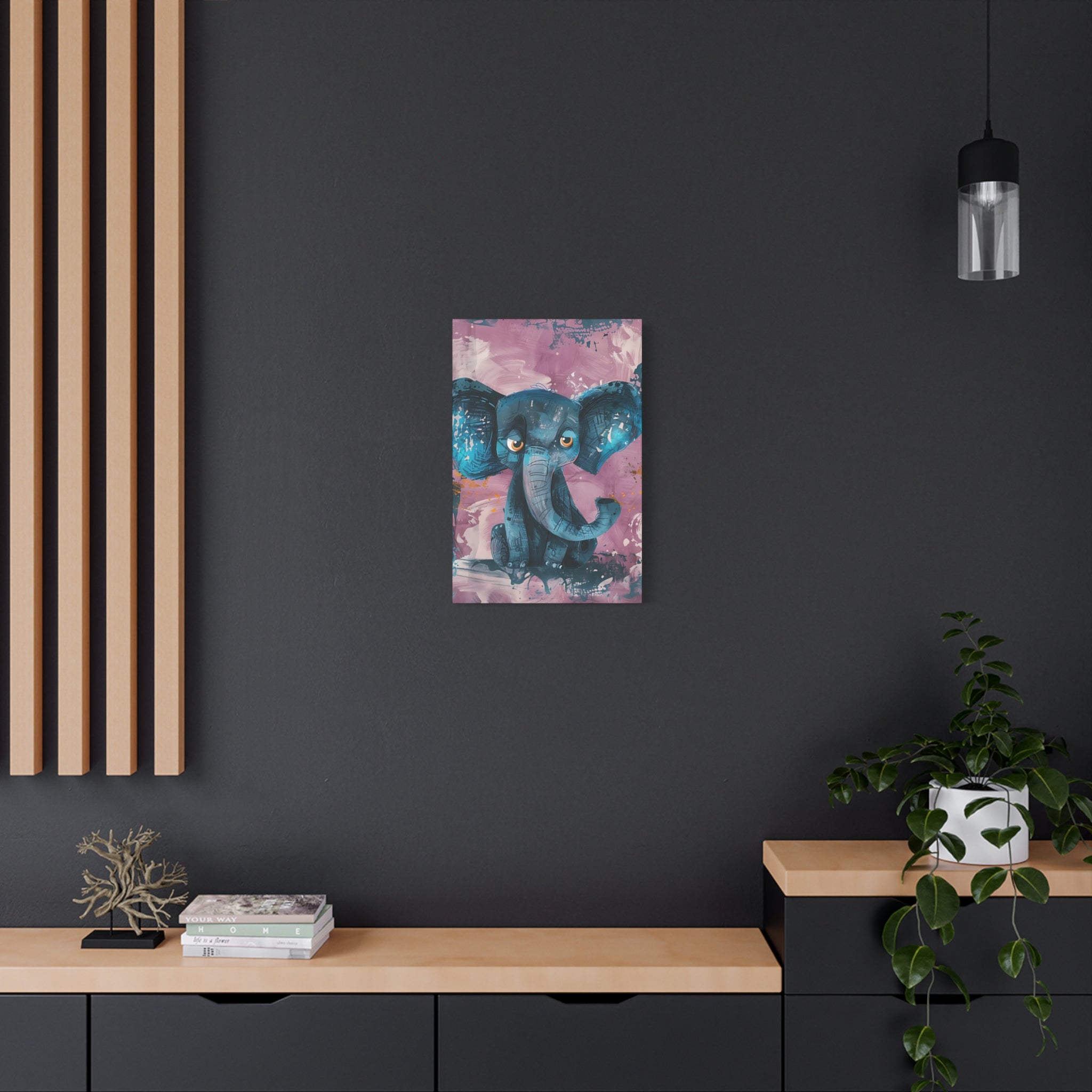 Blue Elephant Canvas Print