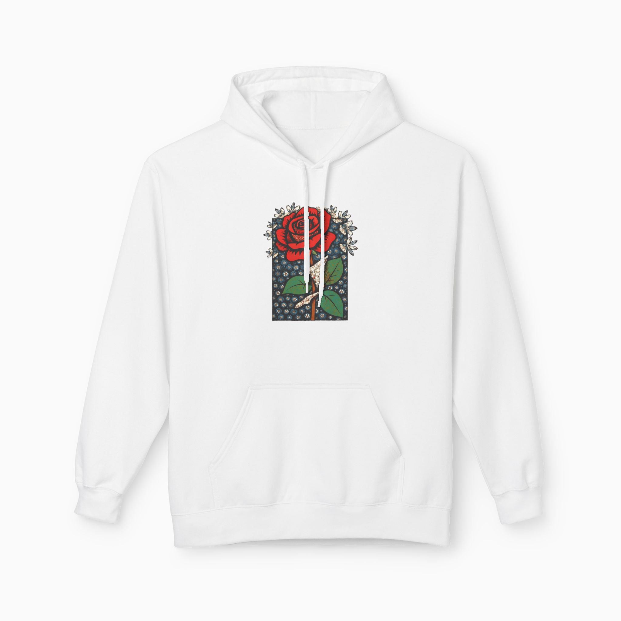 Vintage Crimson Rose Unisex Hoodie