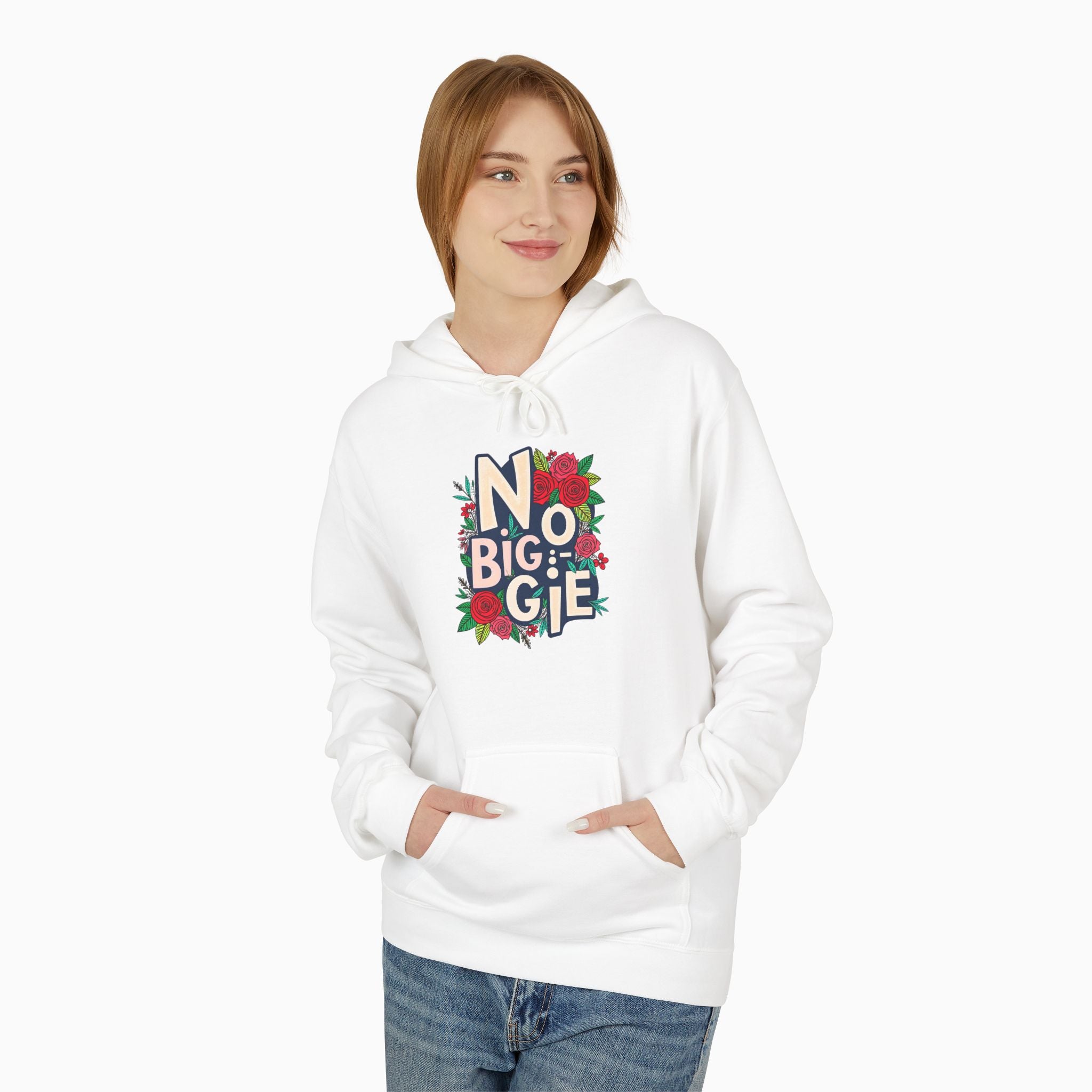 No Biggie With Floral Art Unisex Hoodie