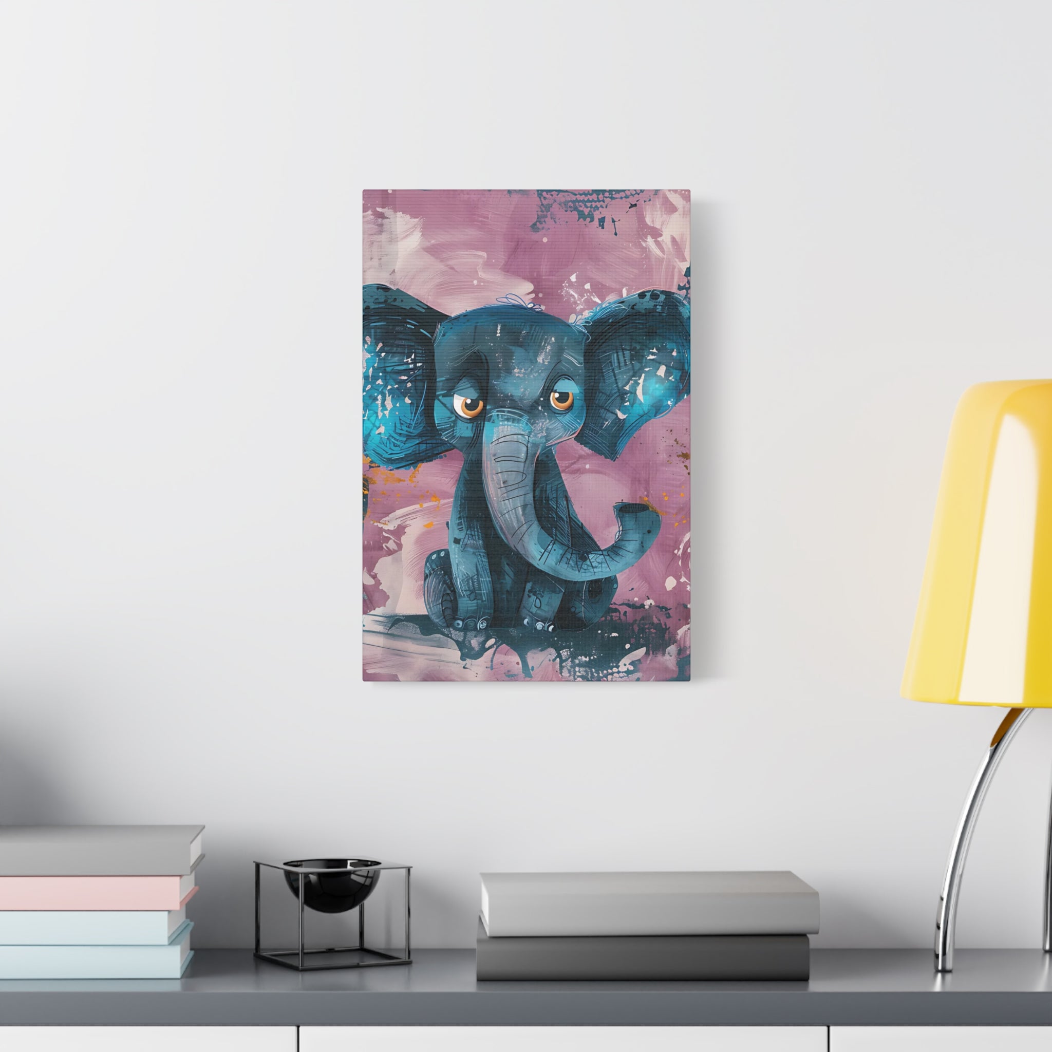 Blue Elephant Canvas Print