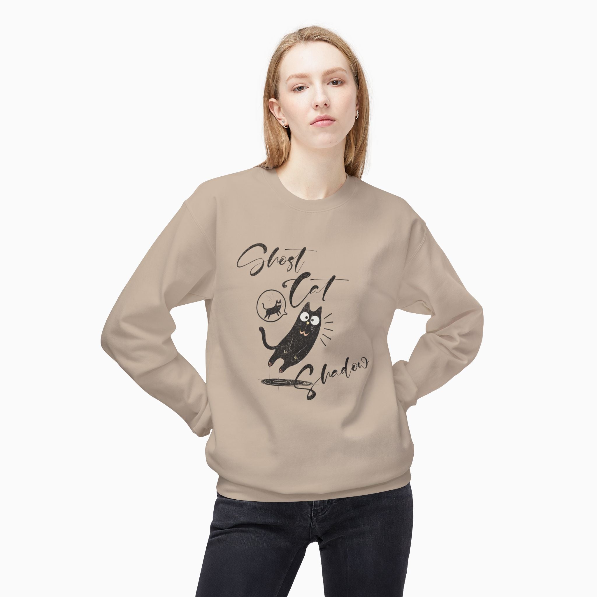 Funny Ghost Cat Unisex Sweatshirt